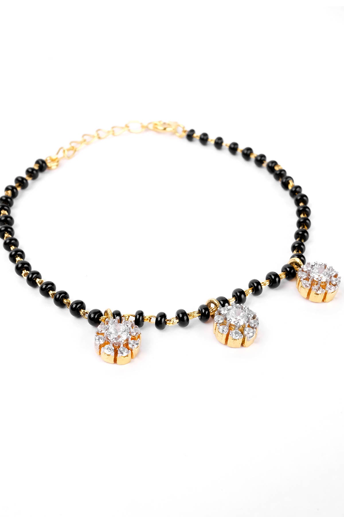 Black Floral Hand Mangalsutra