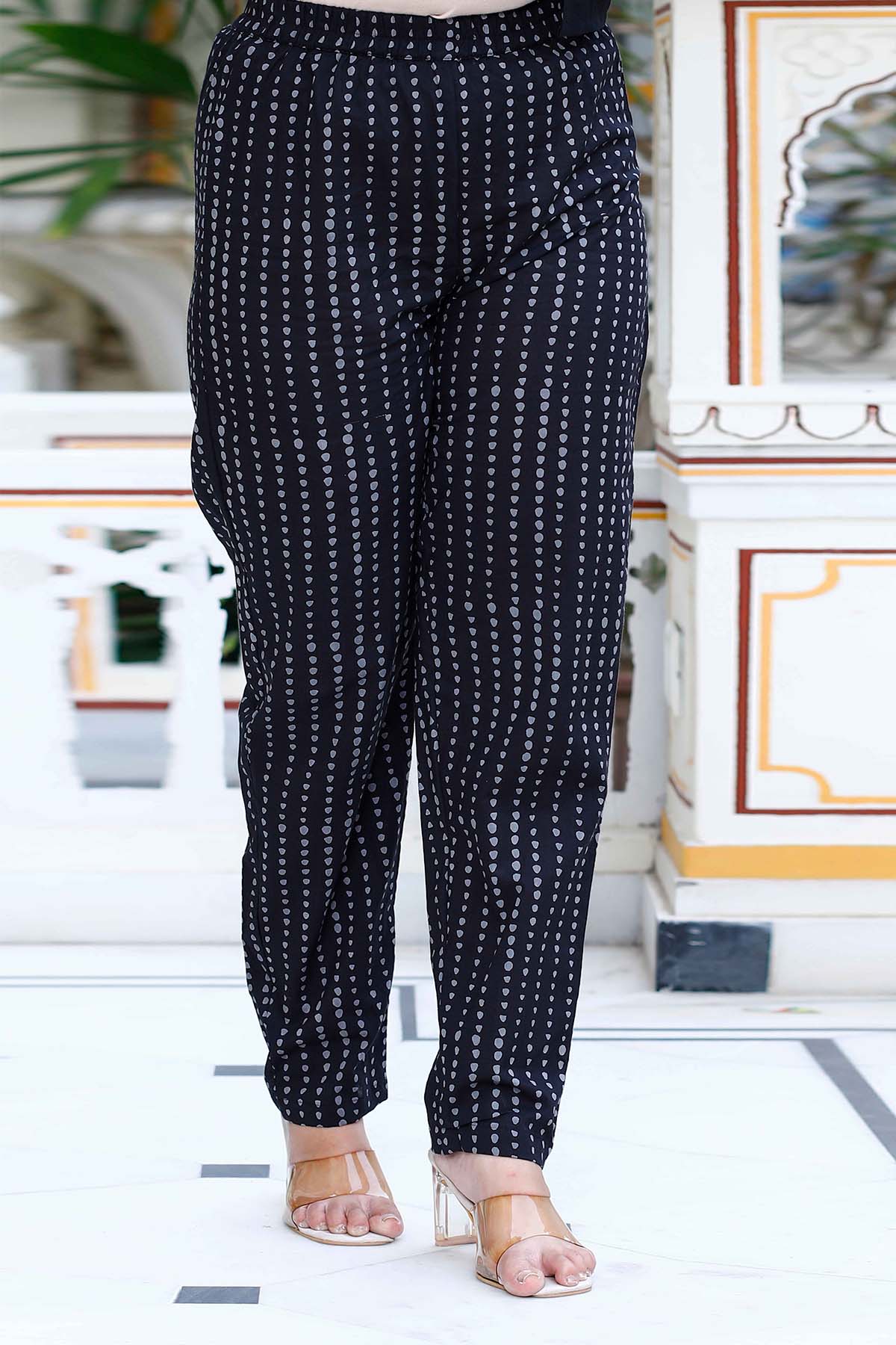 Black Floral Printed Kurta Set