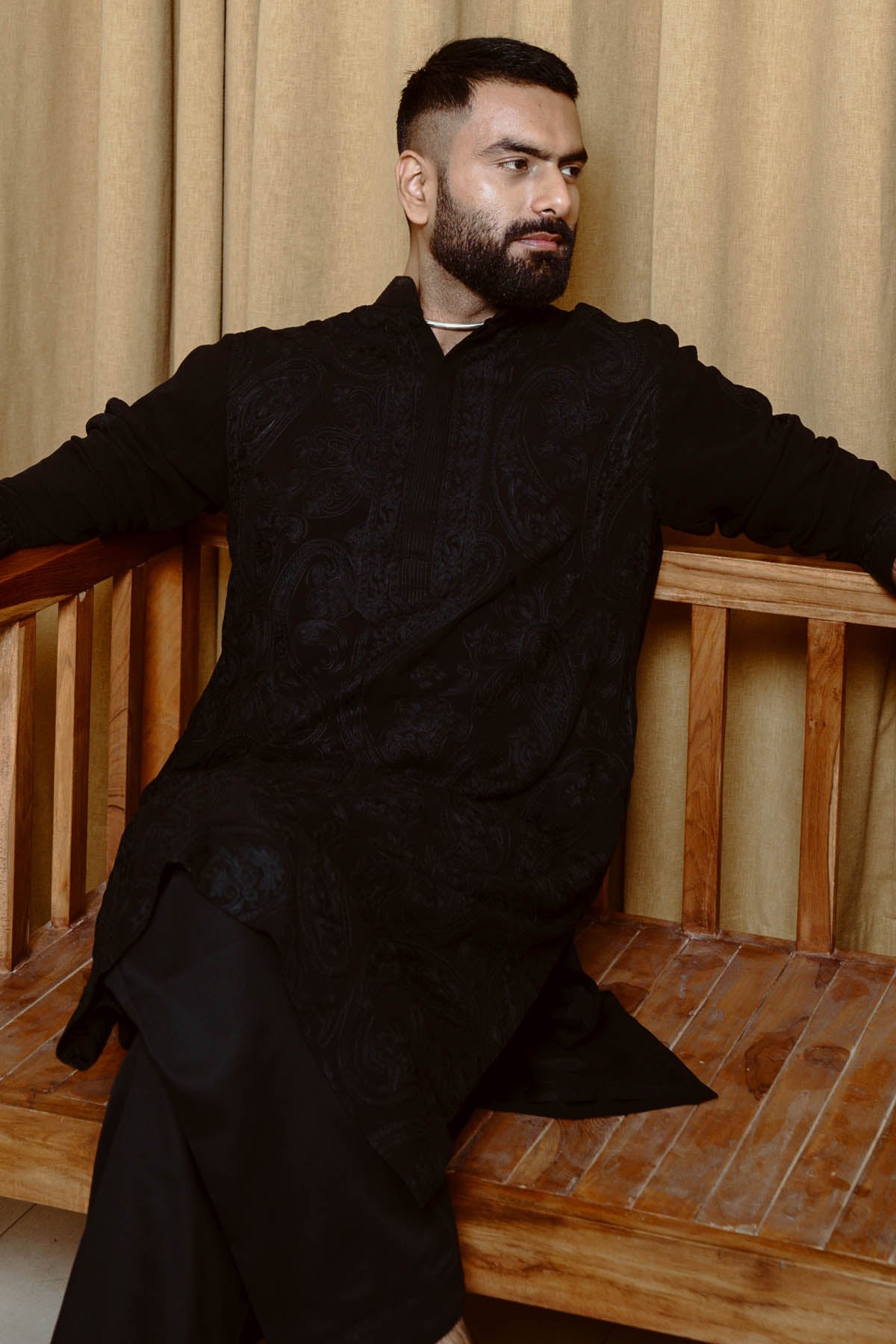 Black Georgette Kurta & Salwar