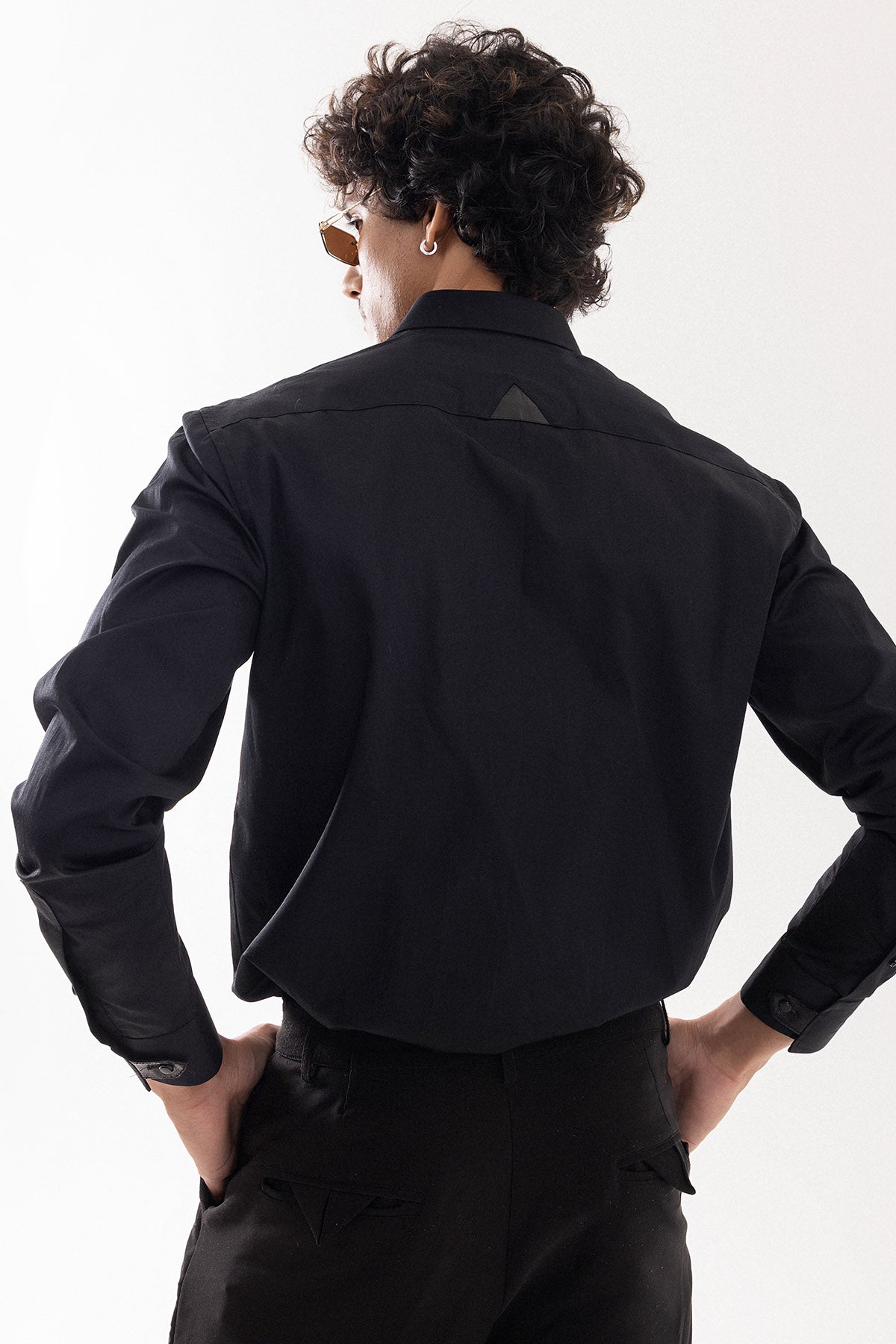 Black Giza Cotton Cord Shirt