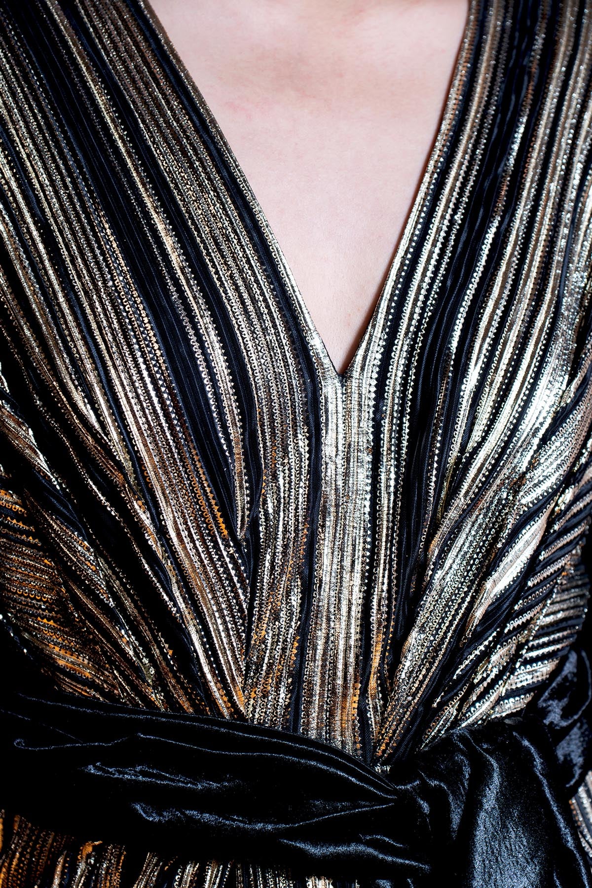 Black & Gold Foil Printed Gown