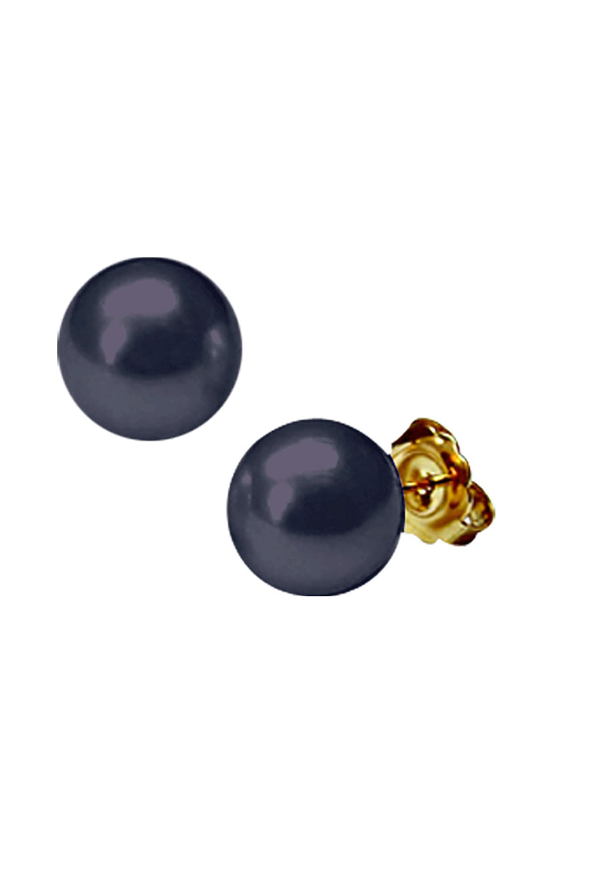 Black Gold Plated Pearl Earring