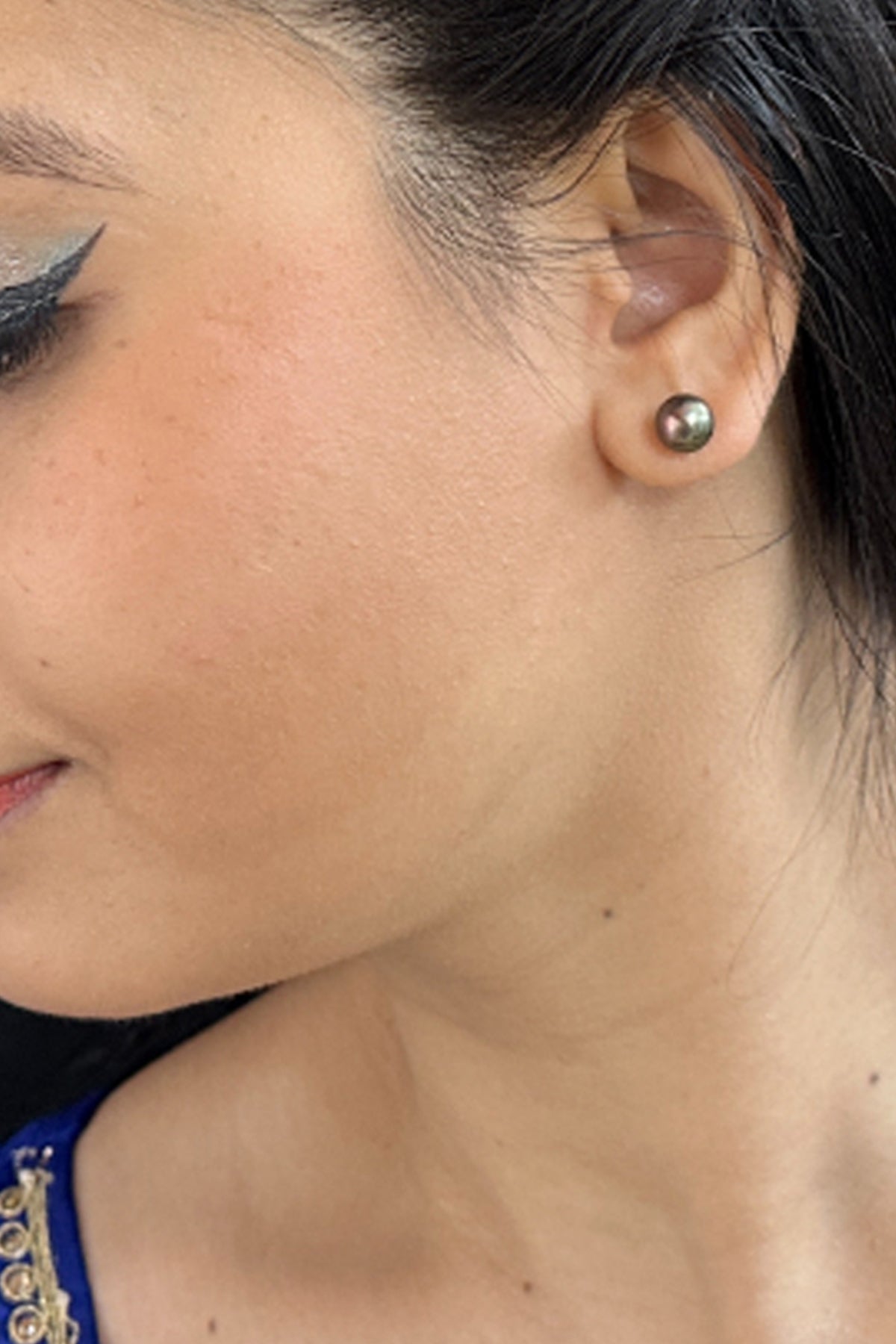 Buy Black Gold Plated Pearl Earring for women by J Pearls online available at scrollnshops