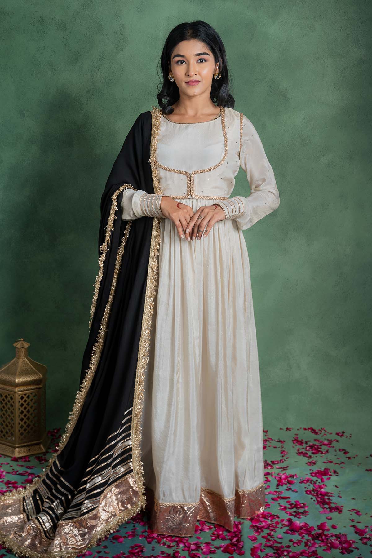 Black Gota Embellished Dupatta