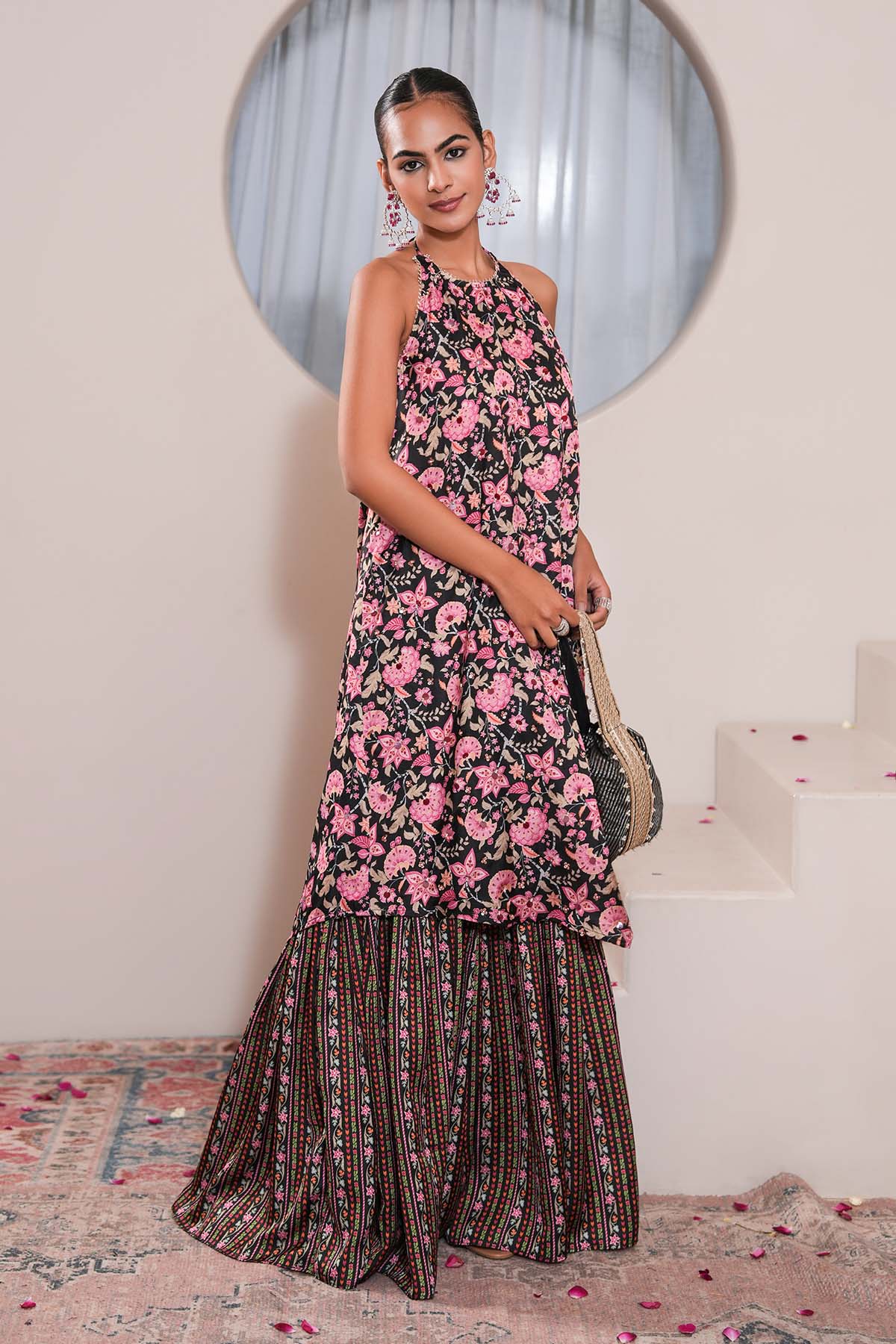 Black Gota Embellished Potli