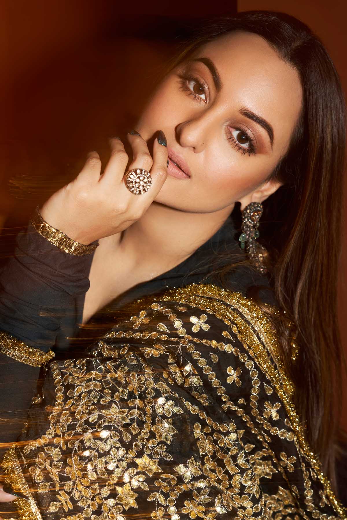 Black Gota Patti Anarkali Set