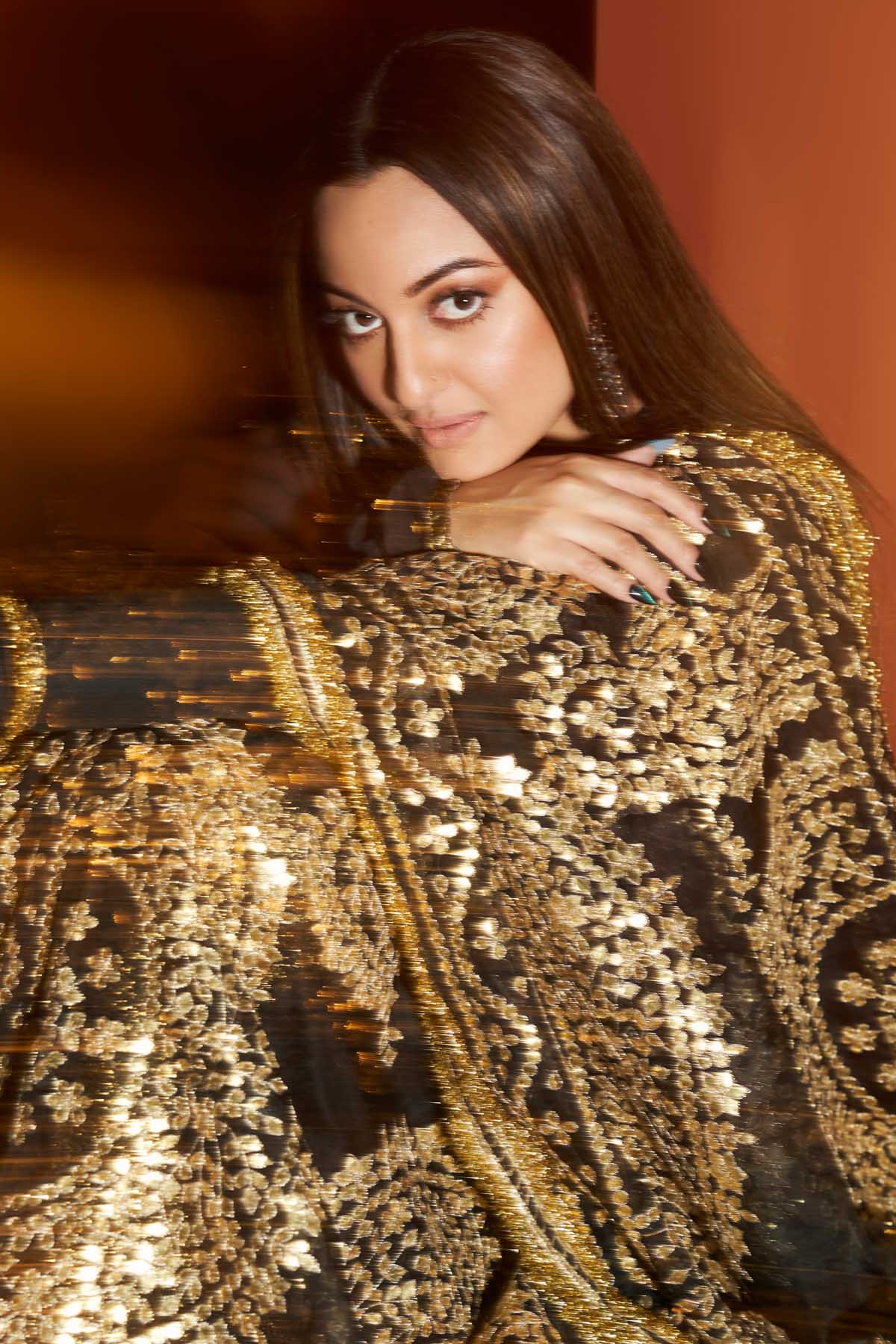 Black Gota Patti Anarkali Set