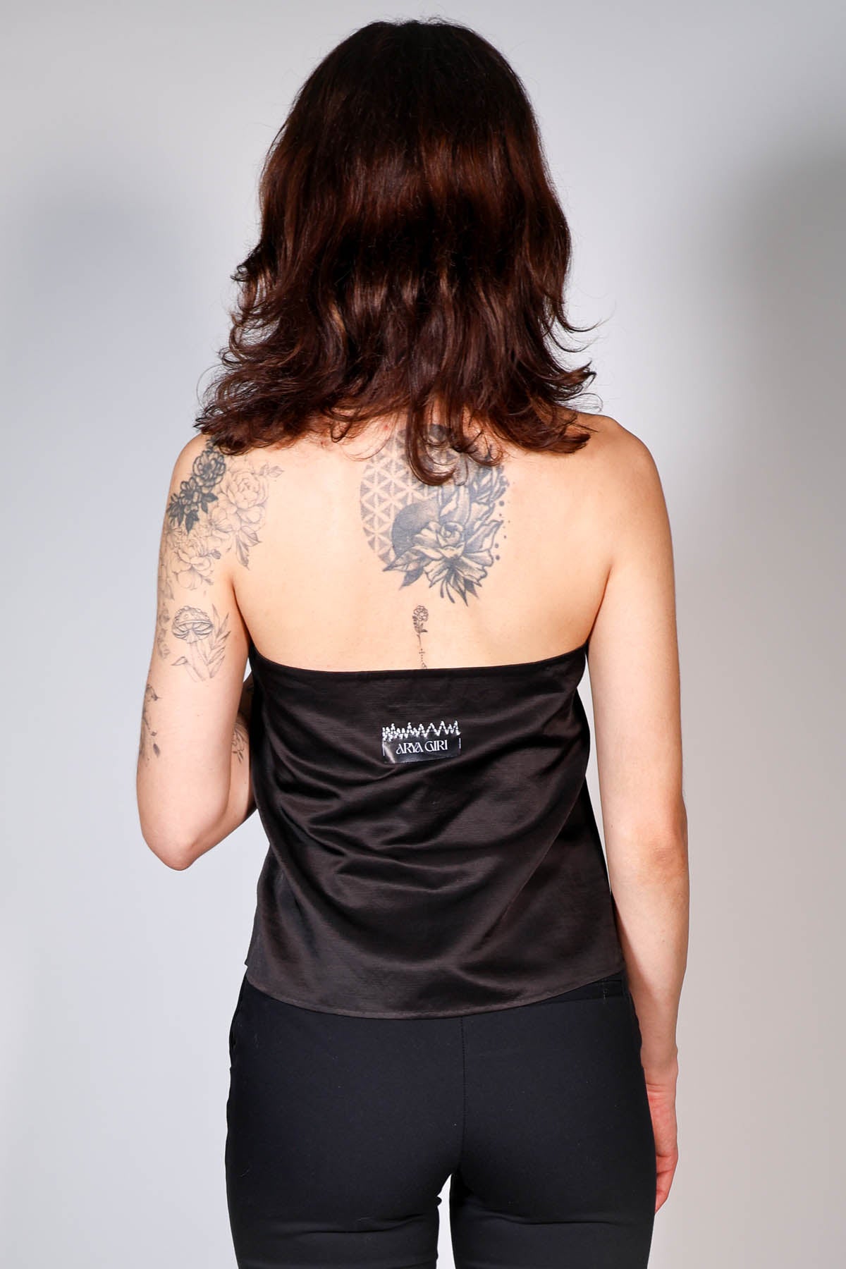 Black Halter Neck Backless Top