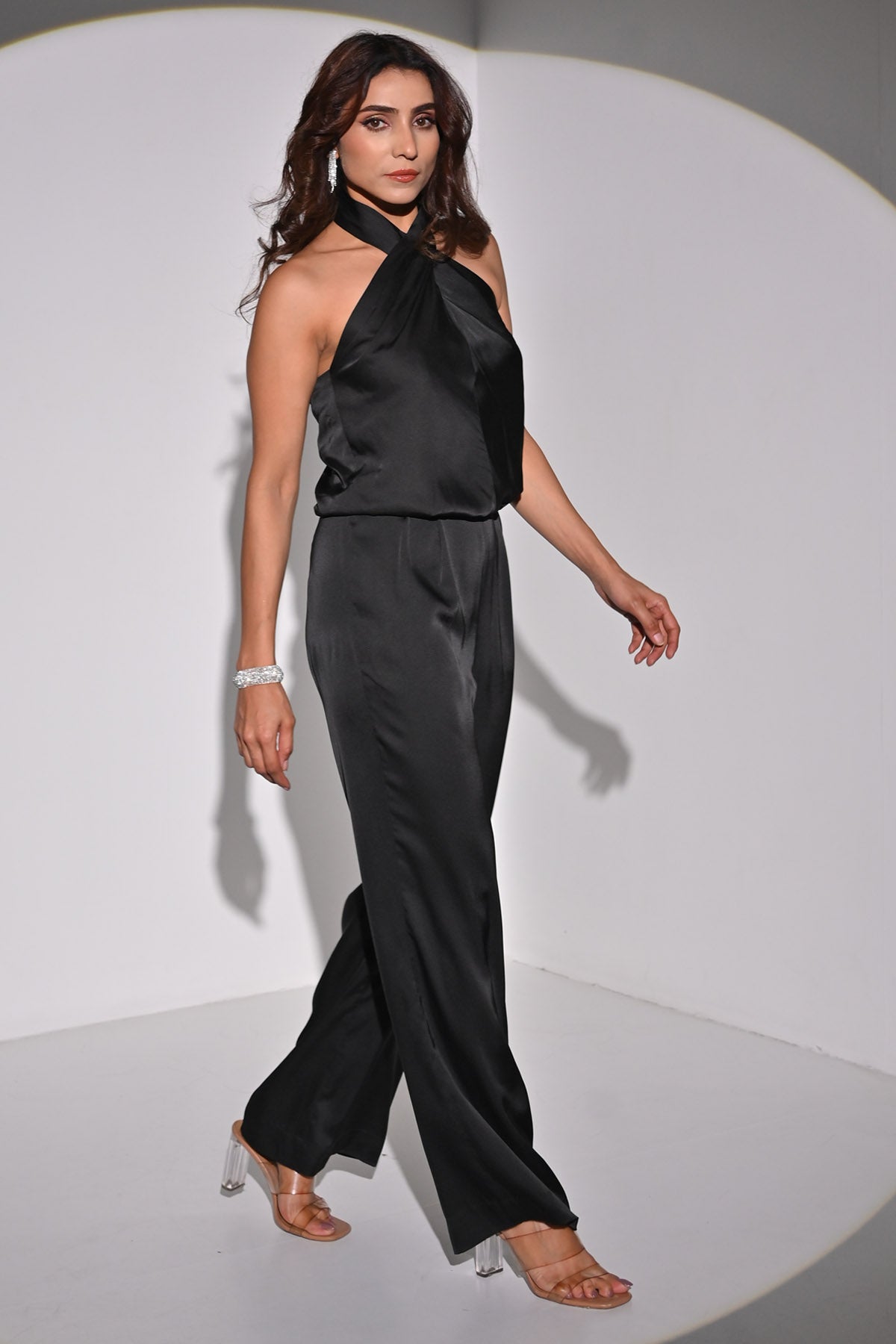 Black Halter Neck Jumpsuit