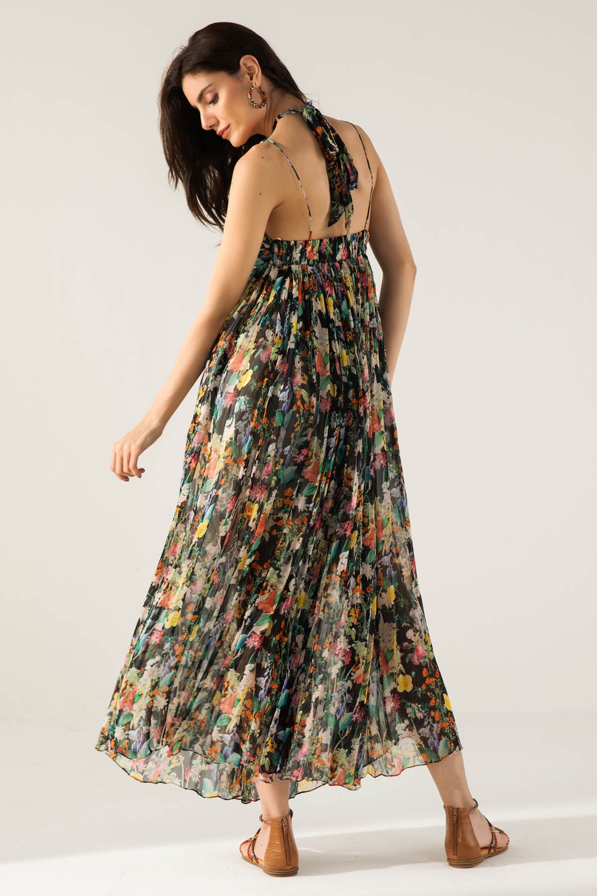 Black Halter Neck Long Dress