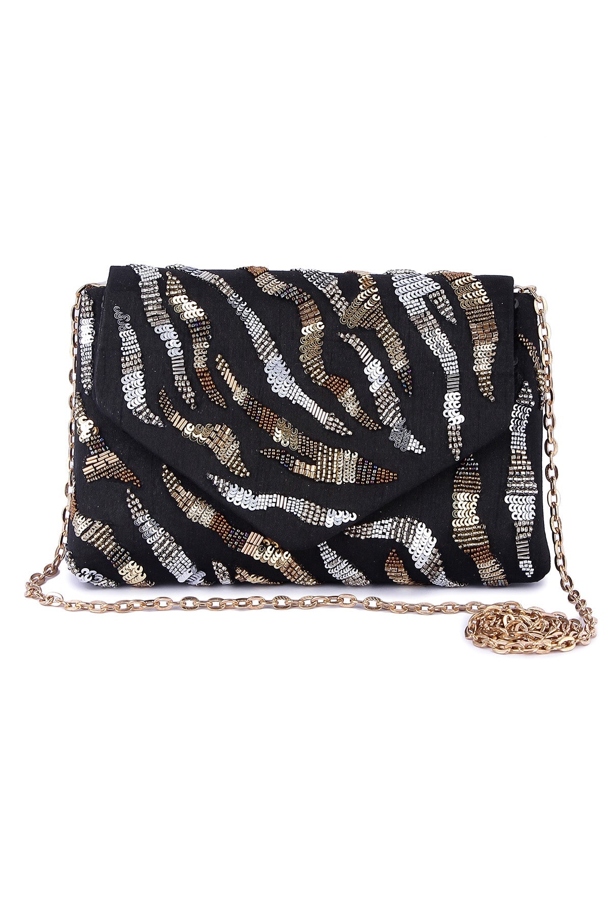 Buy Black Raw Silk Clutch & Sling for women by the Purple sack online available at scrollnshops