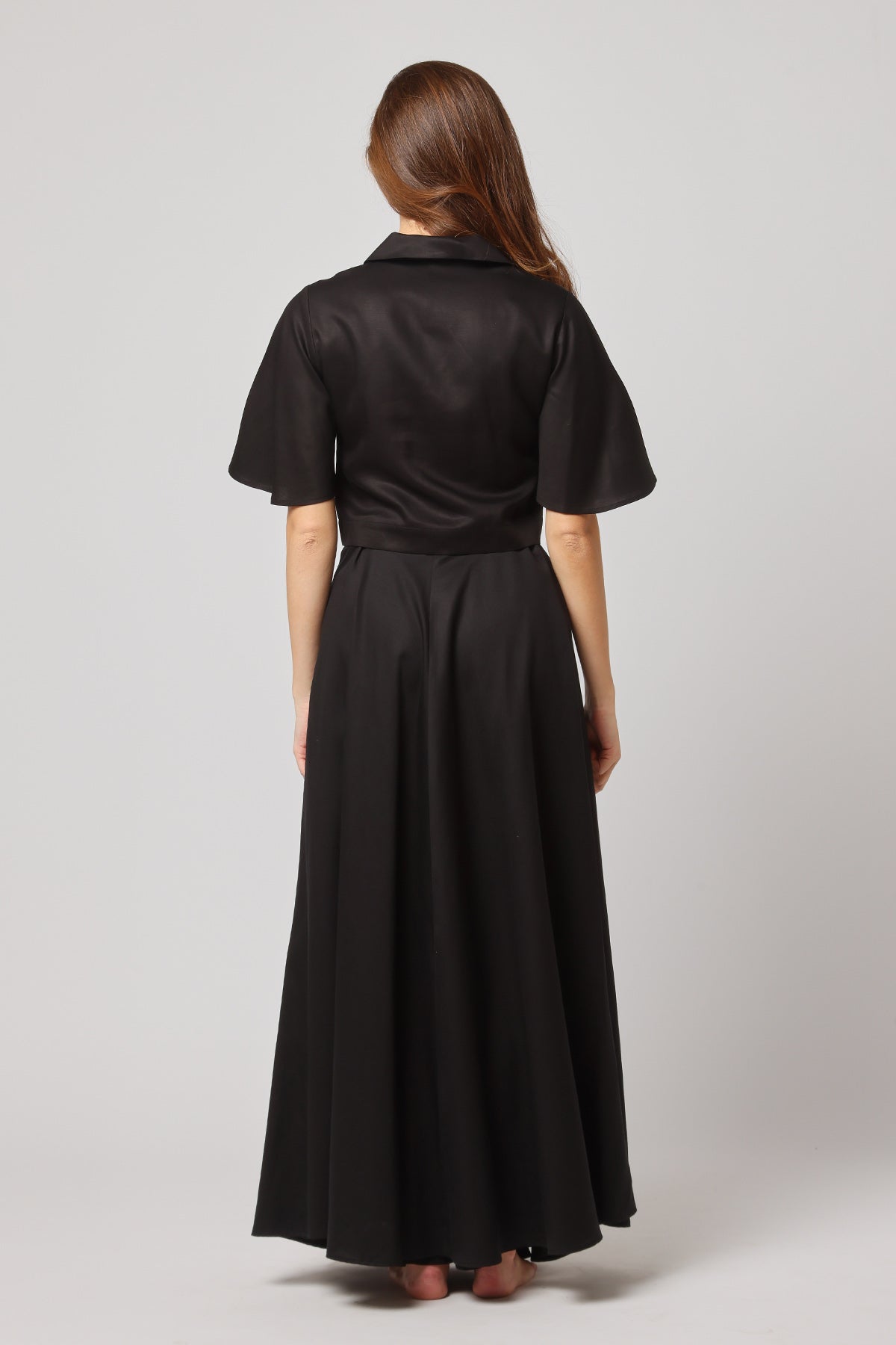 Black High-Waisted Long Skirt