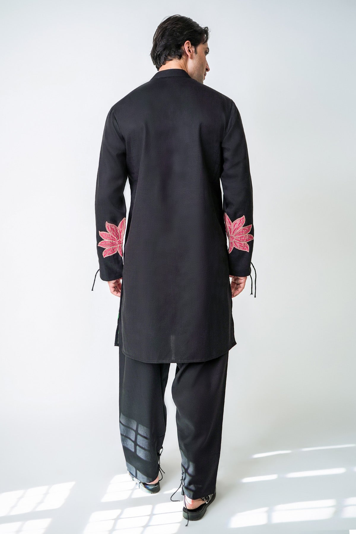 Black Irish Cotton Kurta Set