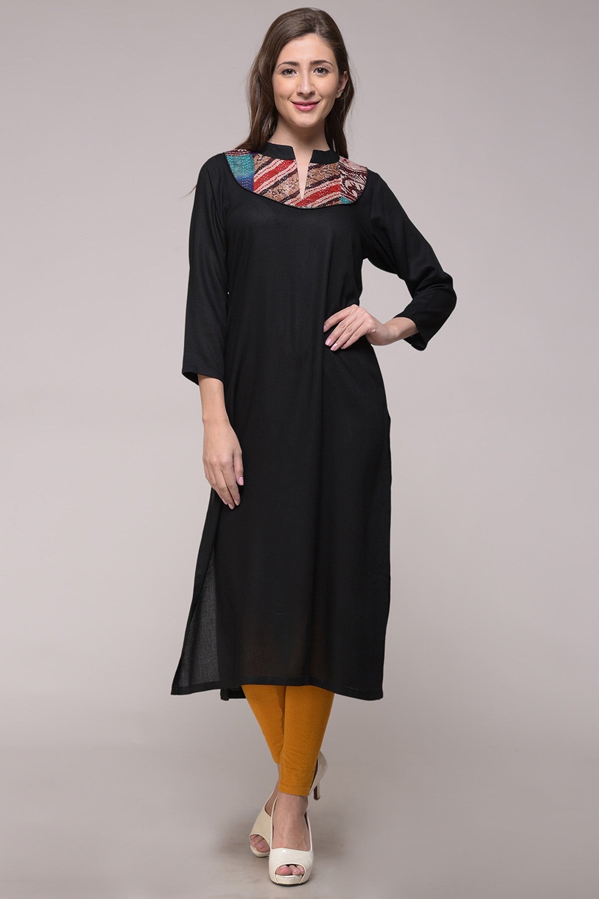 Buy Simply Kitsch Black Tunic And Kurti for Women online available at ScrollnShops