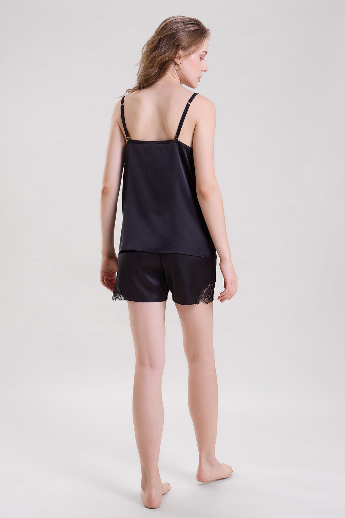 Black Lace Cami Top & Shorts