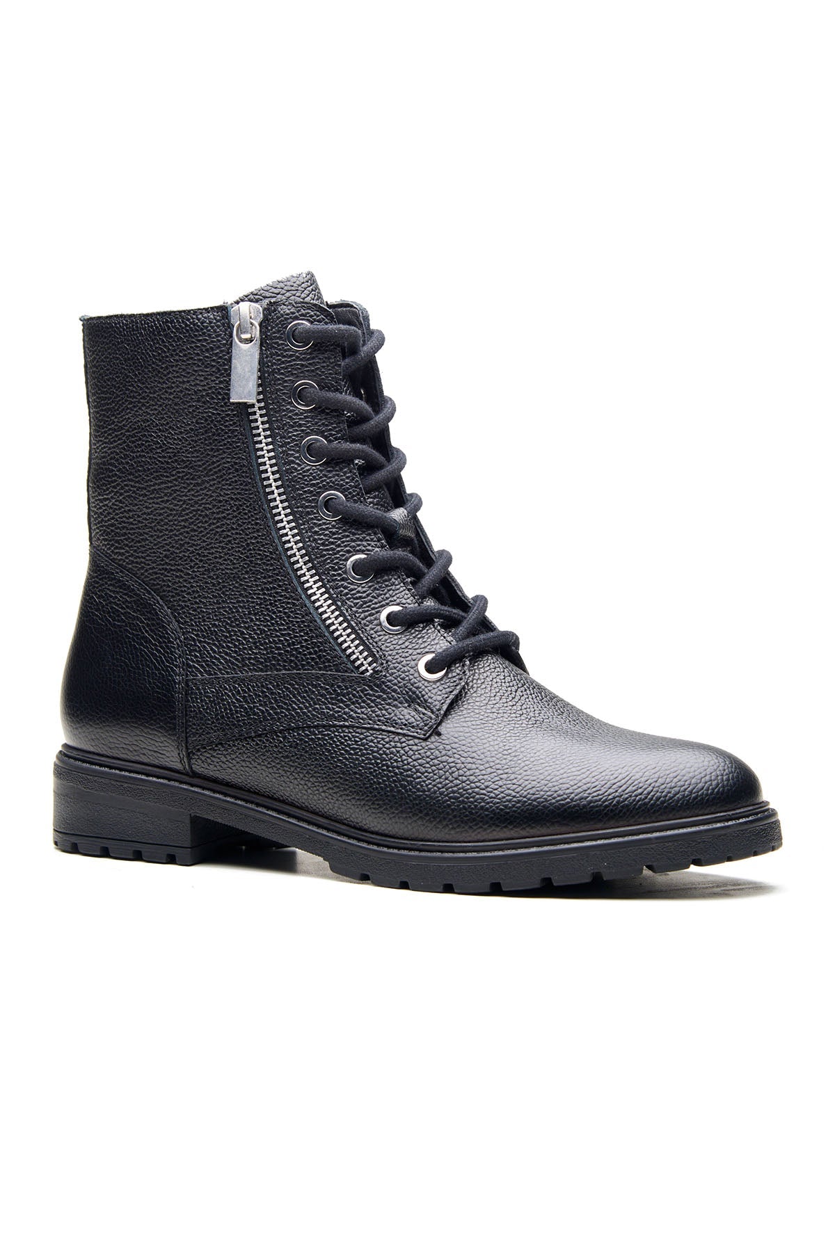 Buy Black Milled Leather Ankle Boots by Dang Shoes for women online at ScrollnShops