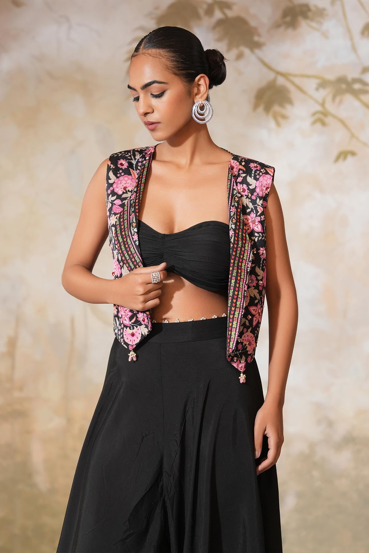 Black Muslin Silk Co-ord Set