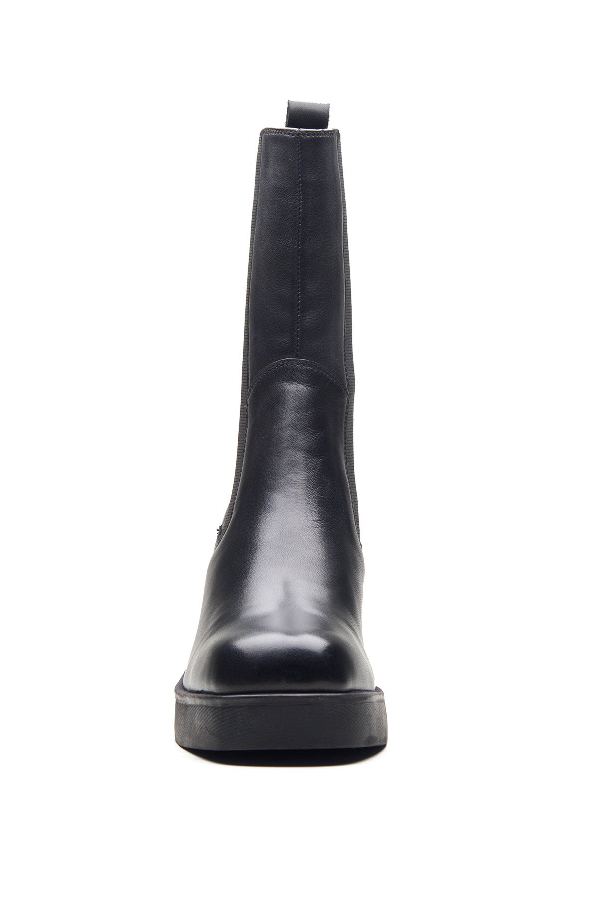 Black Nappa Leather Ankle Boots