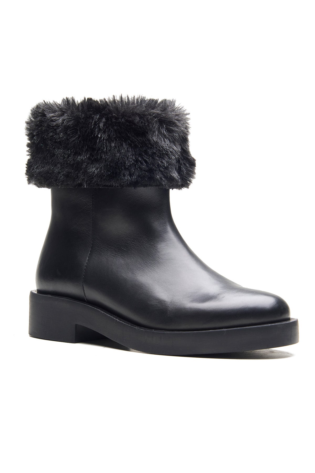 Buy Black Nappa Leather Fur Boots by Dang Shoes for women online at ScrollnShops