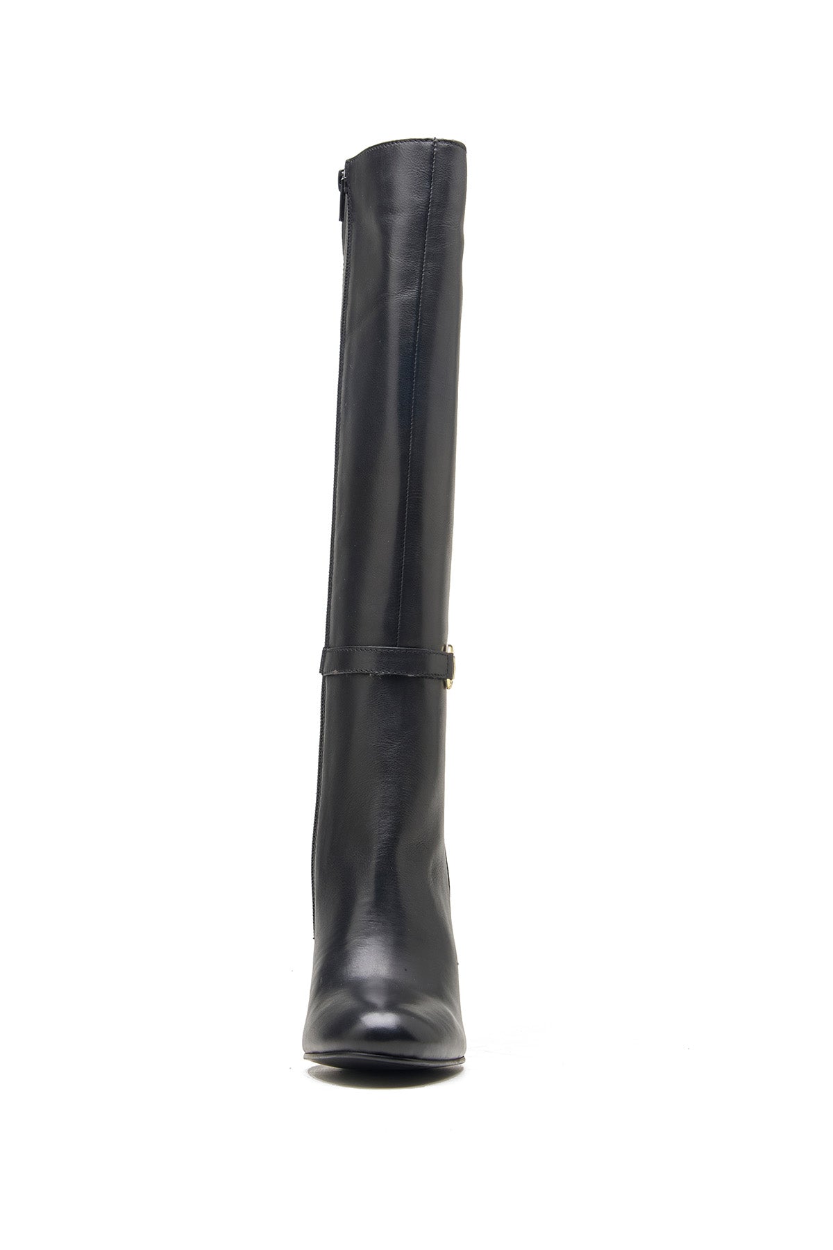 Black Nappa Leather Long Boots
