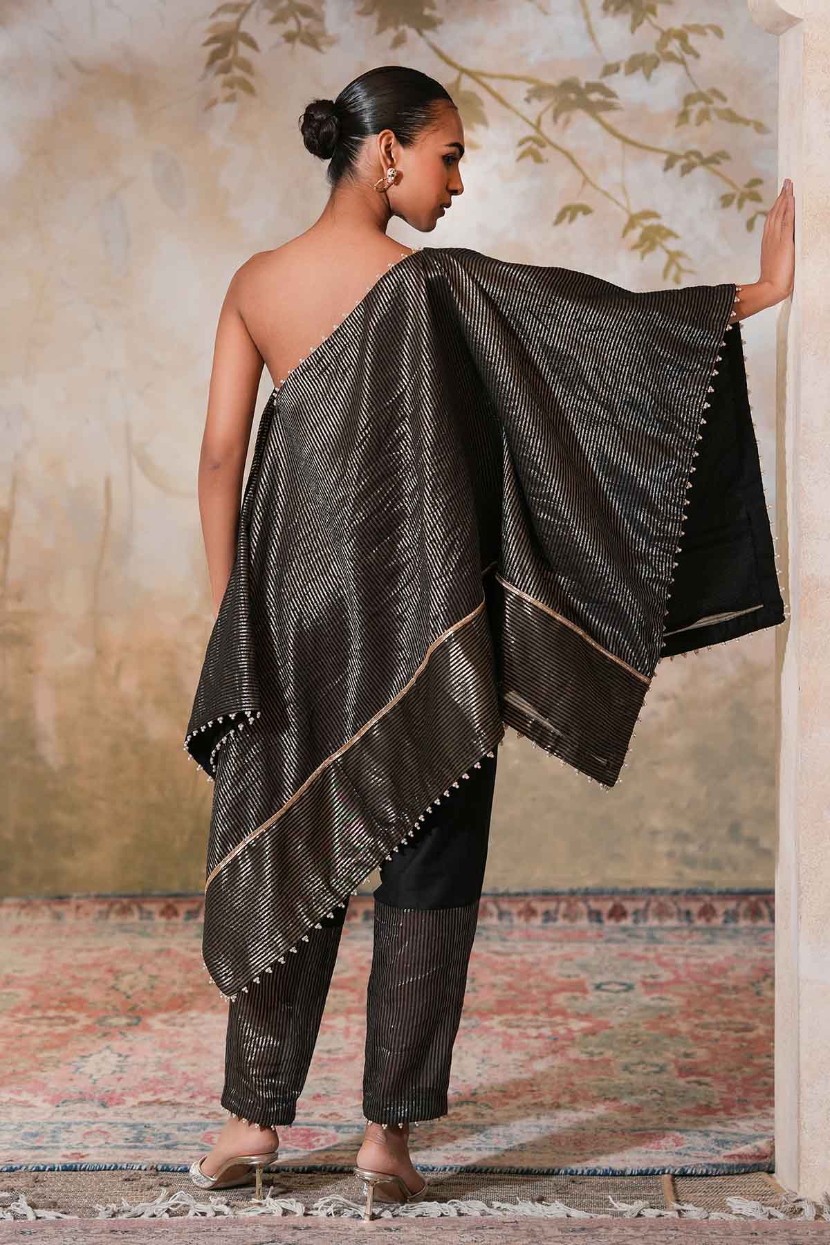 One Shoulder Kaftan & Pants