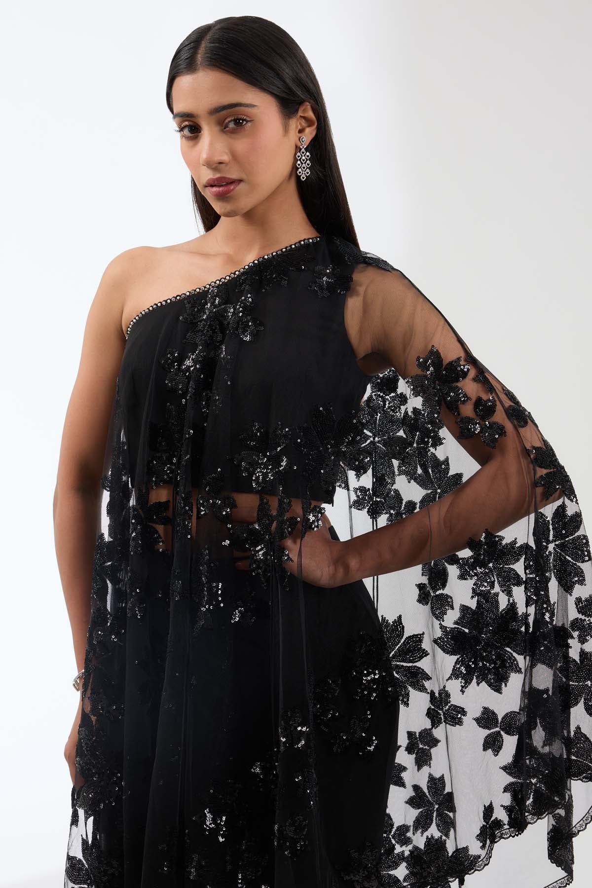 Black One Shoulder Top & Pants