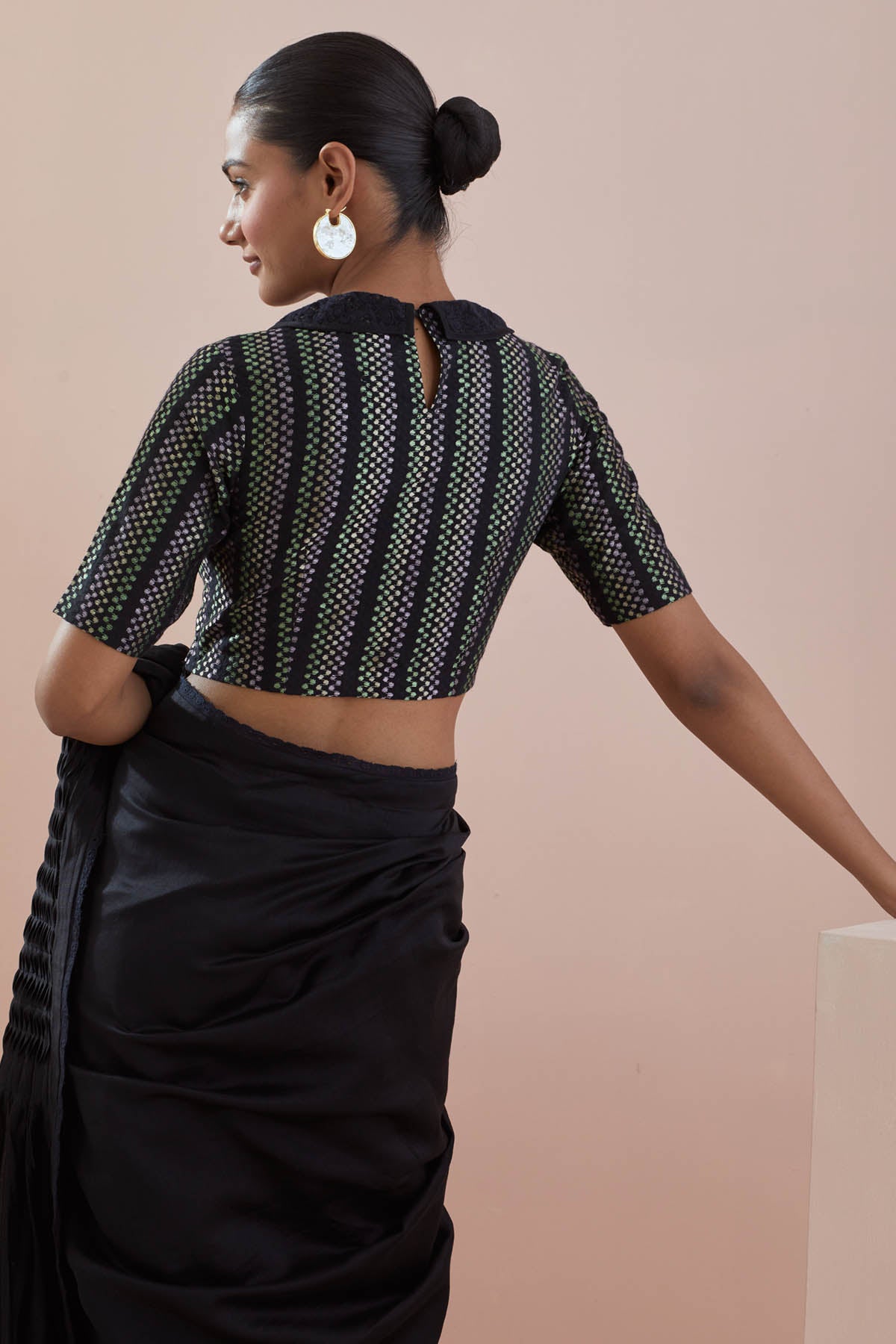 Black Pintuck Saree & Blouse