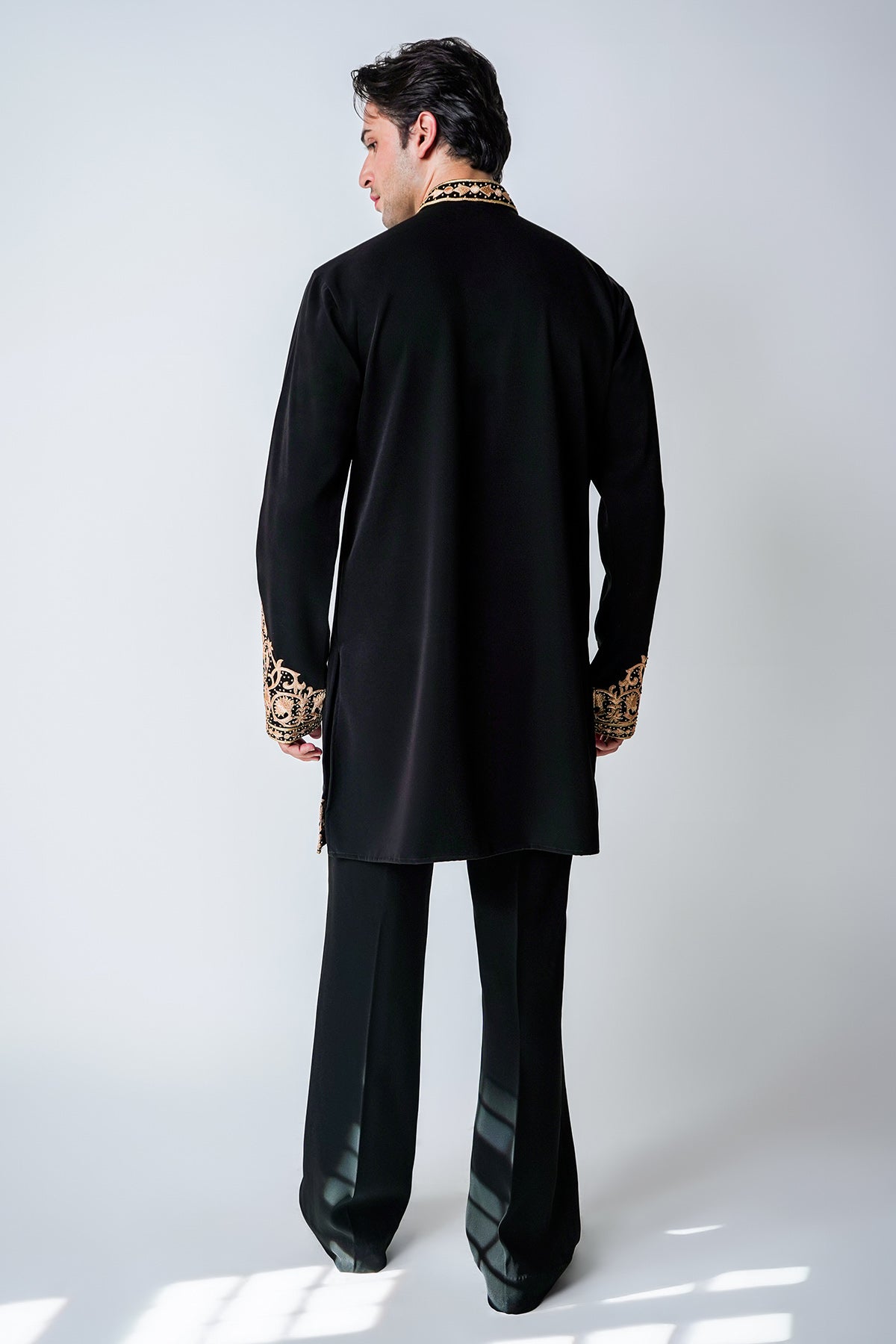 Black Polynosic Kurta & Pants