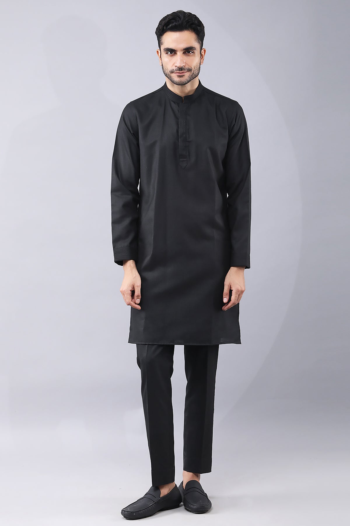 Black Print Ruby Silk Jacket Set