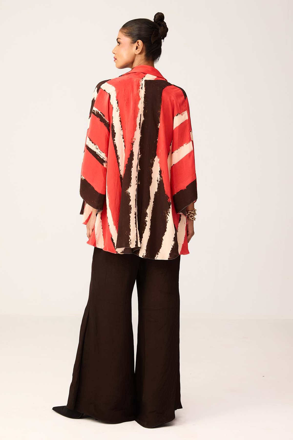 Black Printed Indo-Western Set