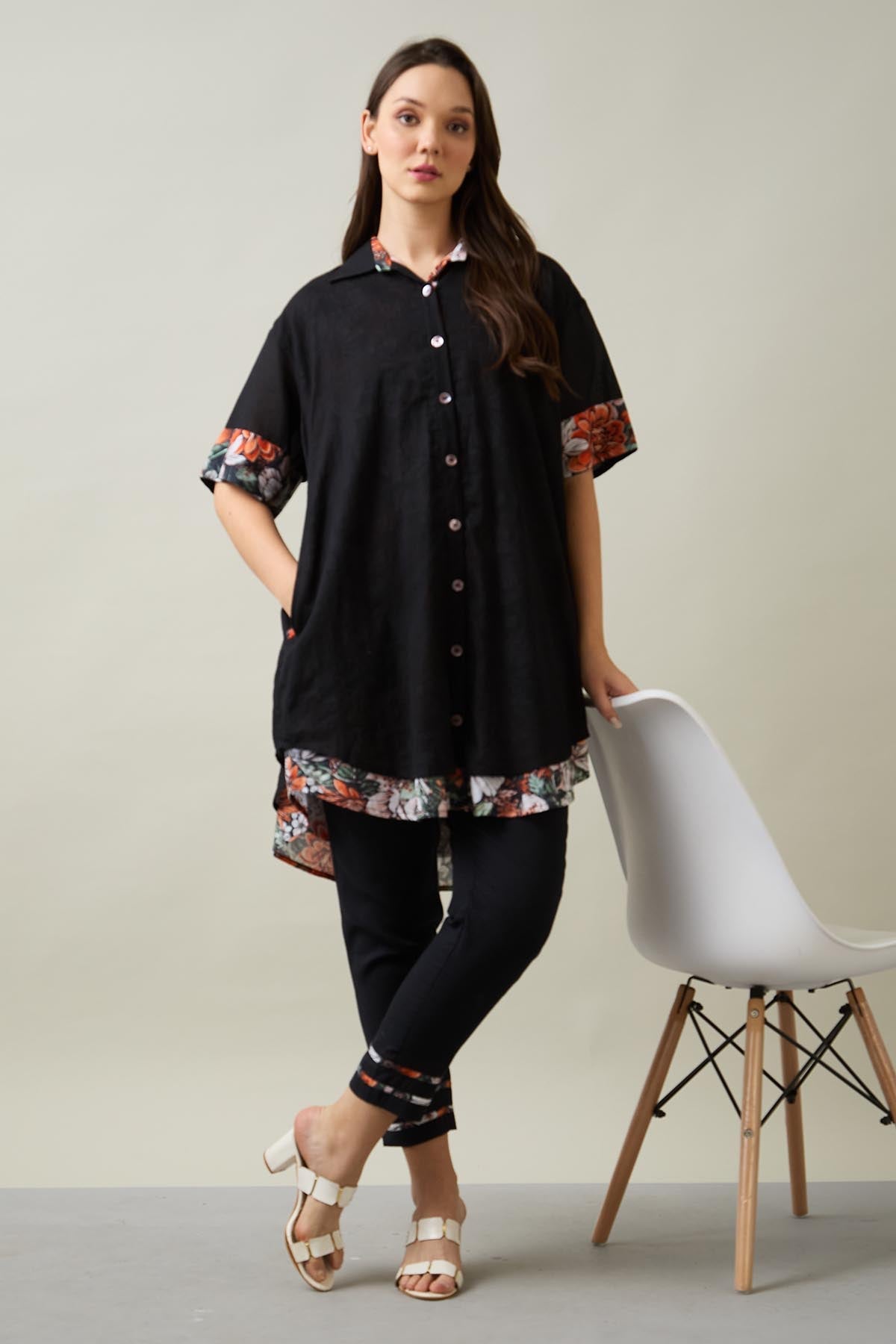 Buy Black Pure Cotton Shirt & Pants by SNEHA B for women online at ScrollnShops