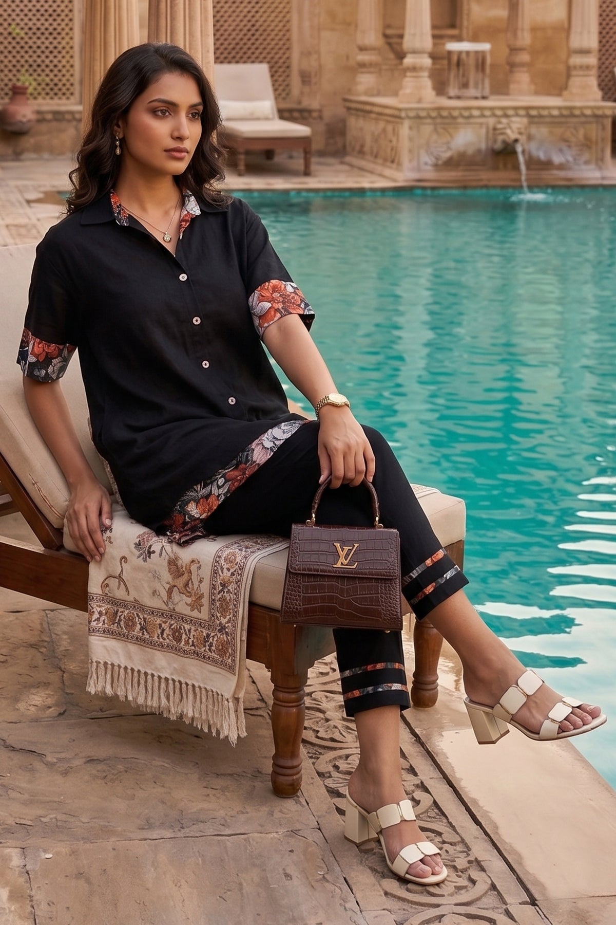 Pure Cotton Black Shirt & Pants