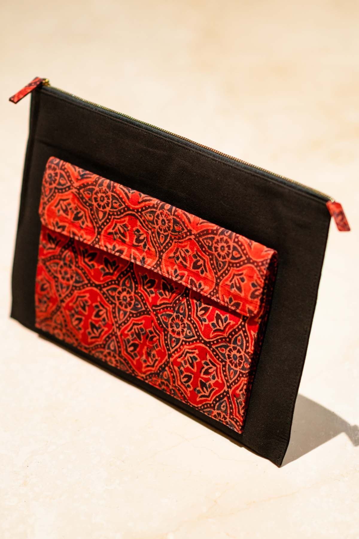 Black & Red Canvas Laptop Sleeve