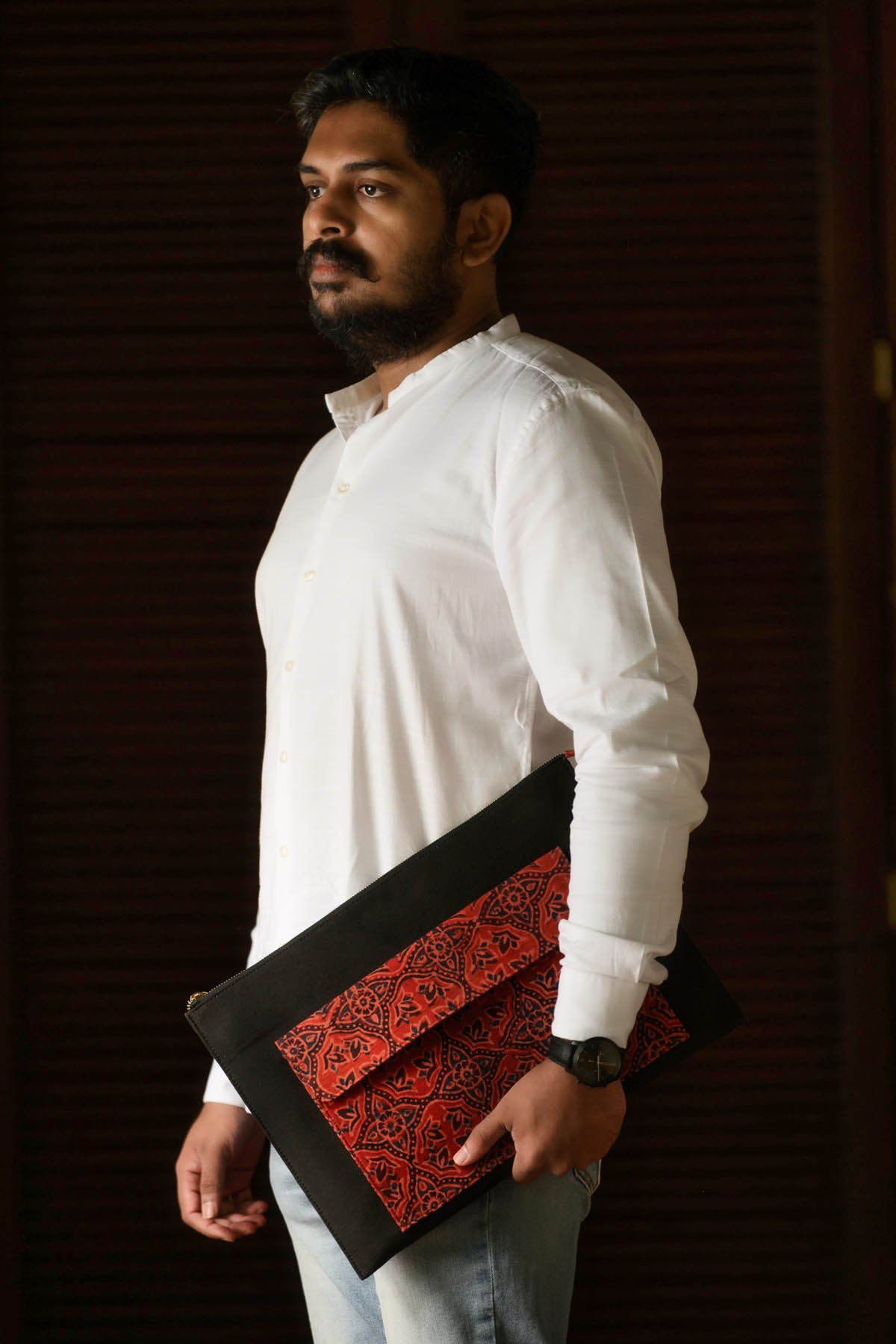 Black & Red Canvas Laptop Sleeve