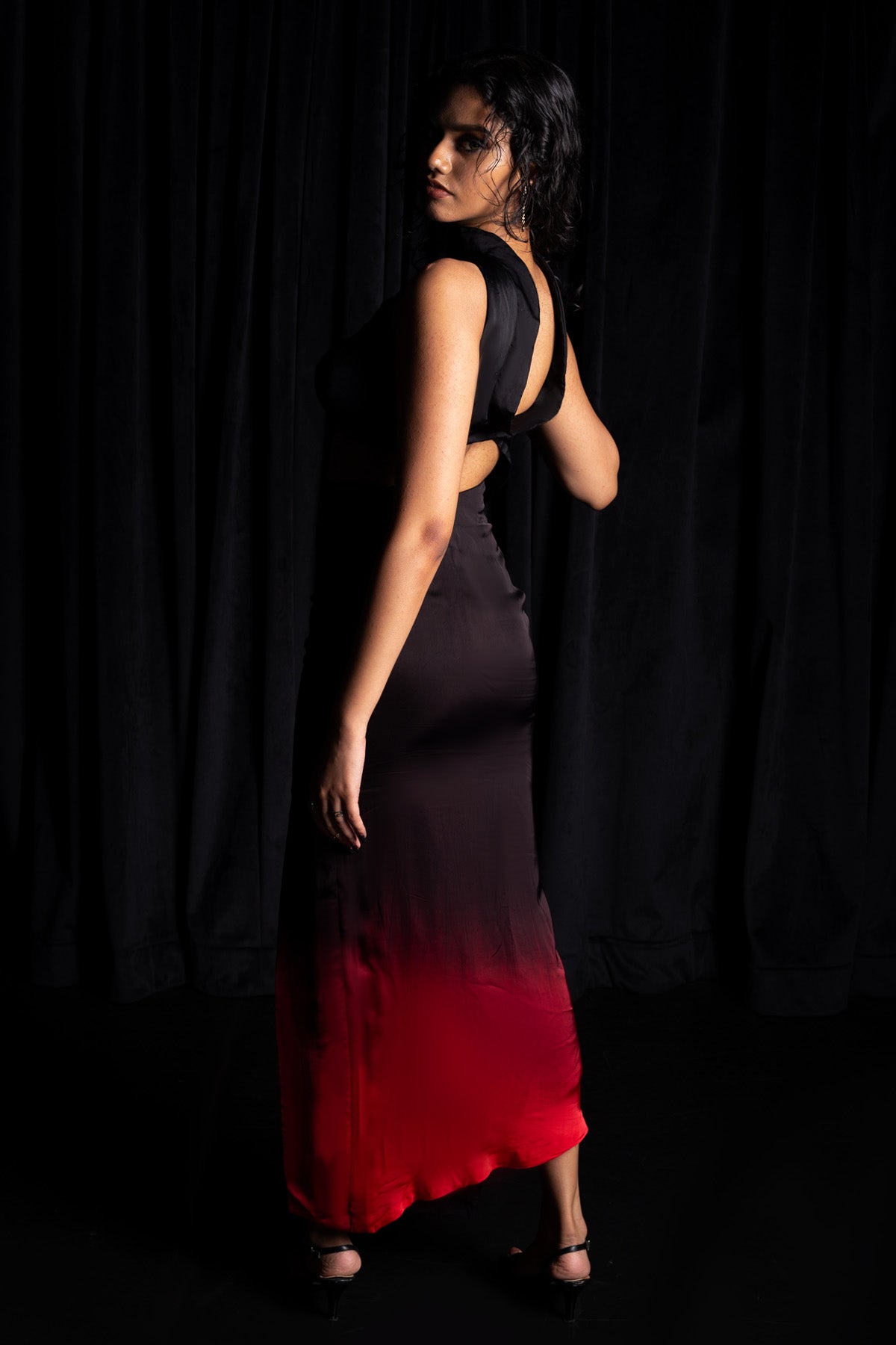 Black & Red Pencil Skirt