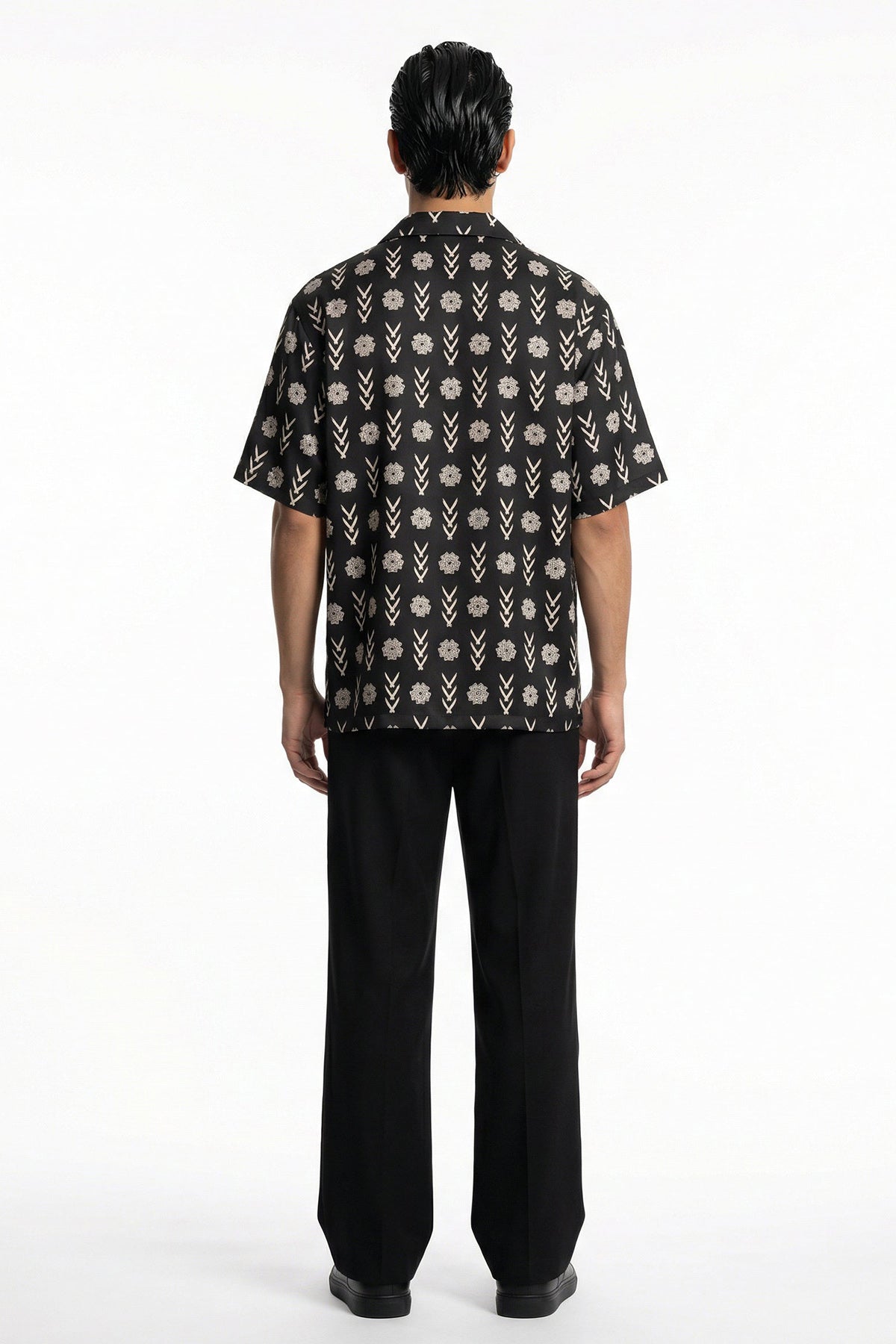 Black Rhythmic Detailing Shirt