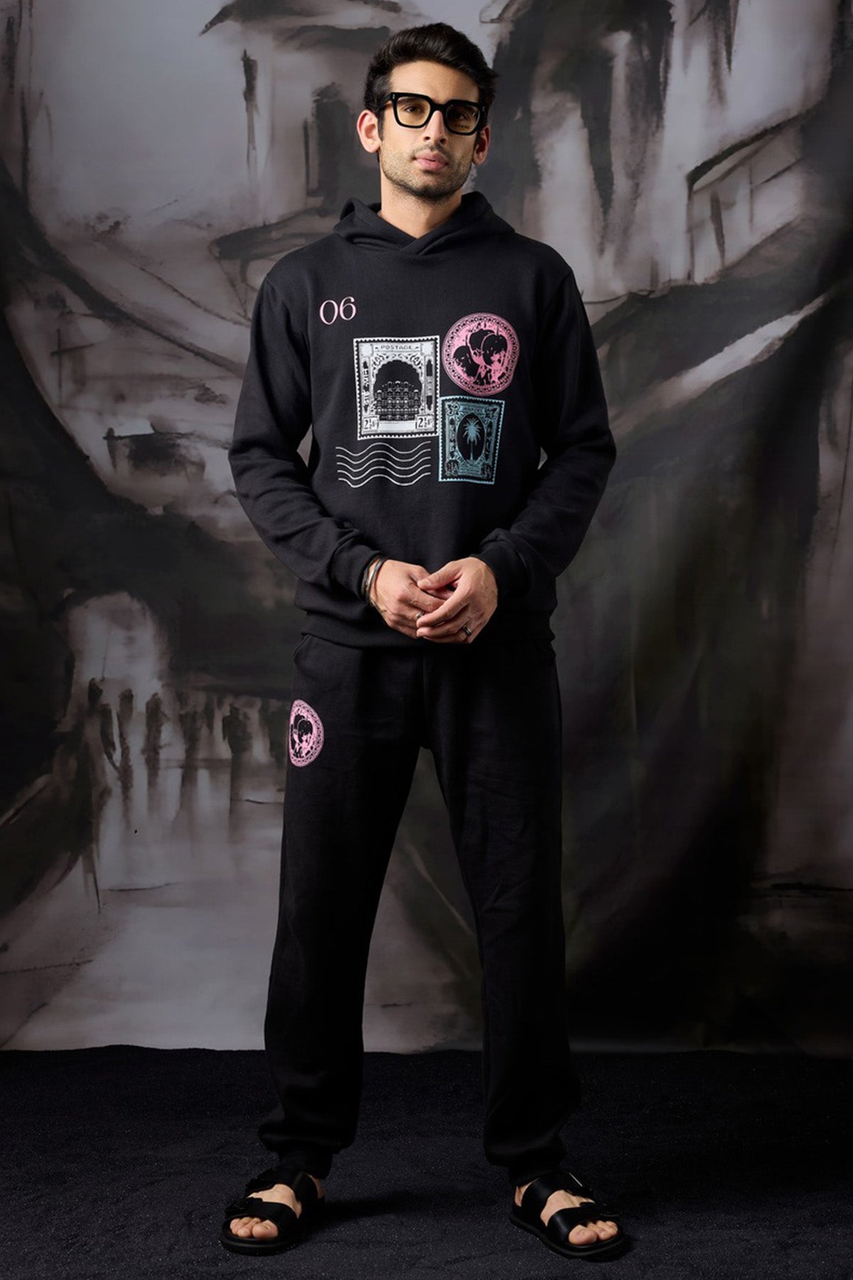 Buy Black Ribbed Cuffs Sweatshirt for men by ADK online available at scrollnshops