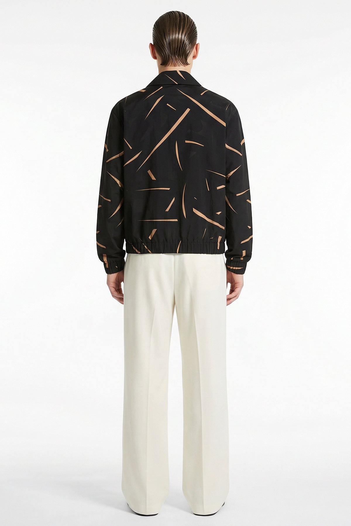 Black Satin Detailing Jacket