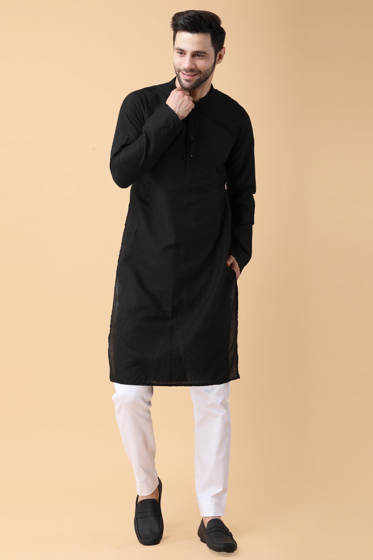 Black Silk Dori Work Bundi Set