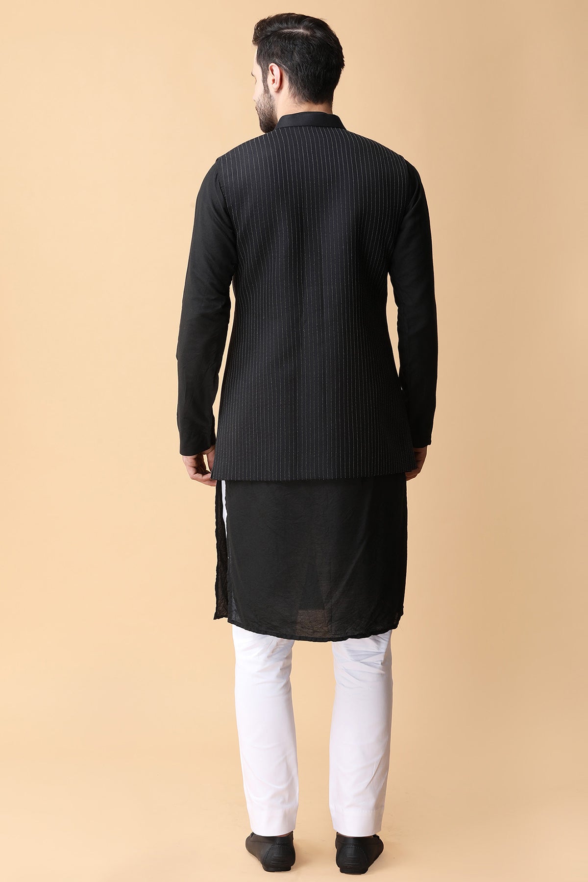 Black Silk Dori Work Bundi Set