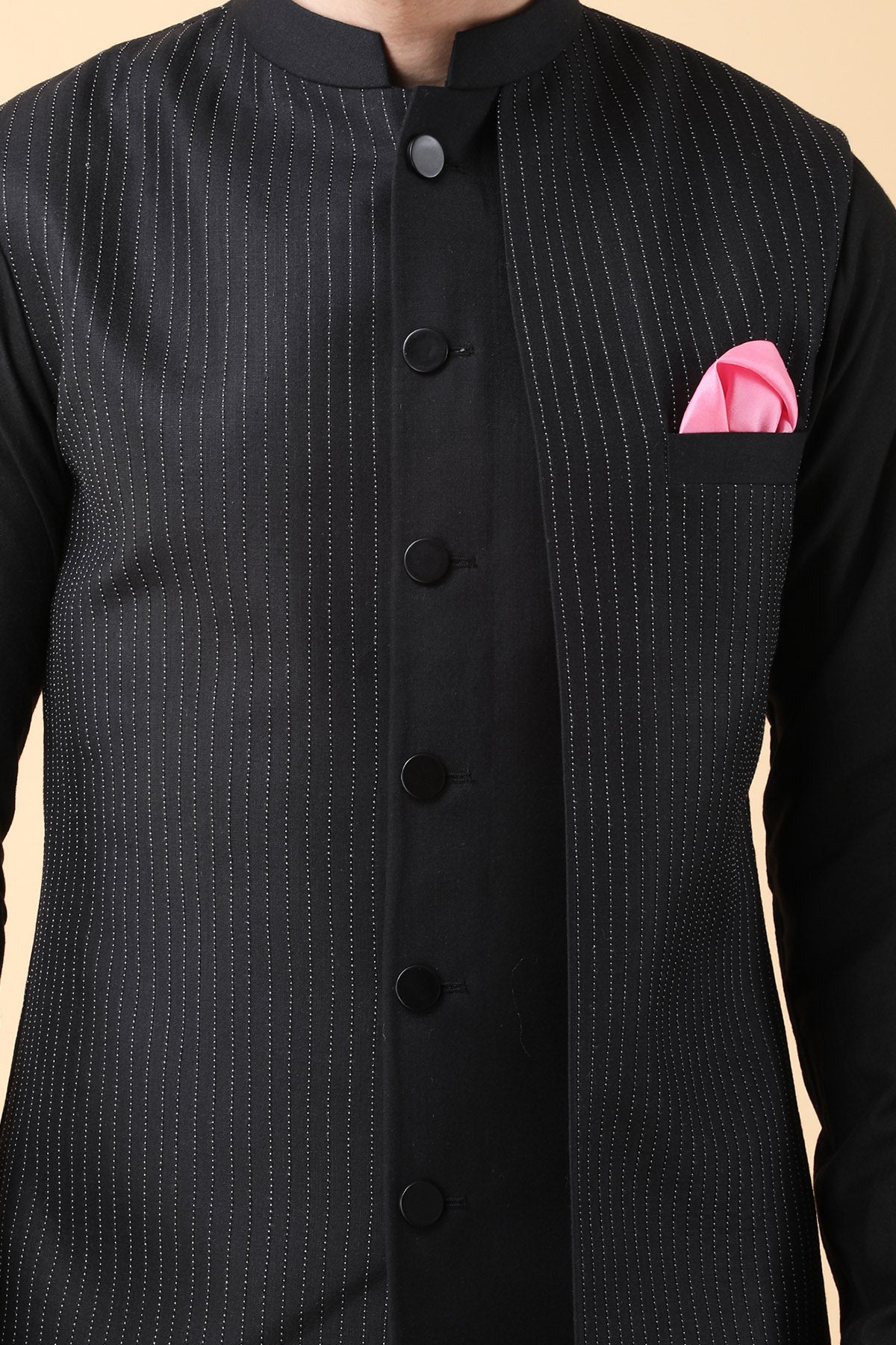 Black Silk Dori Work Bundi Set