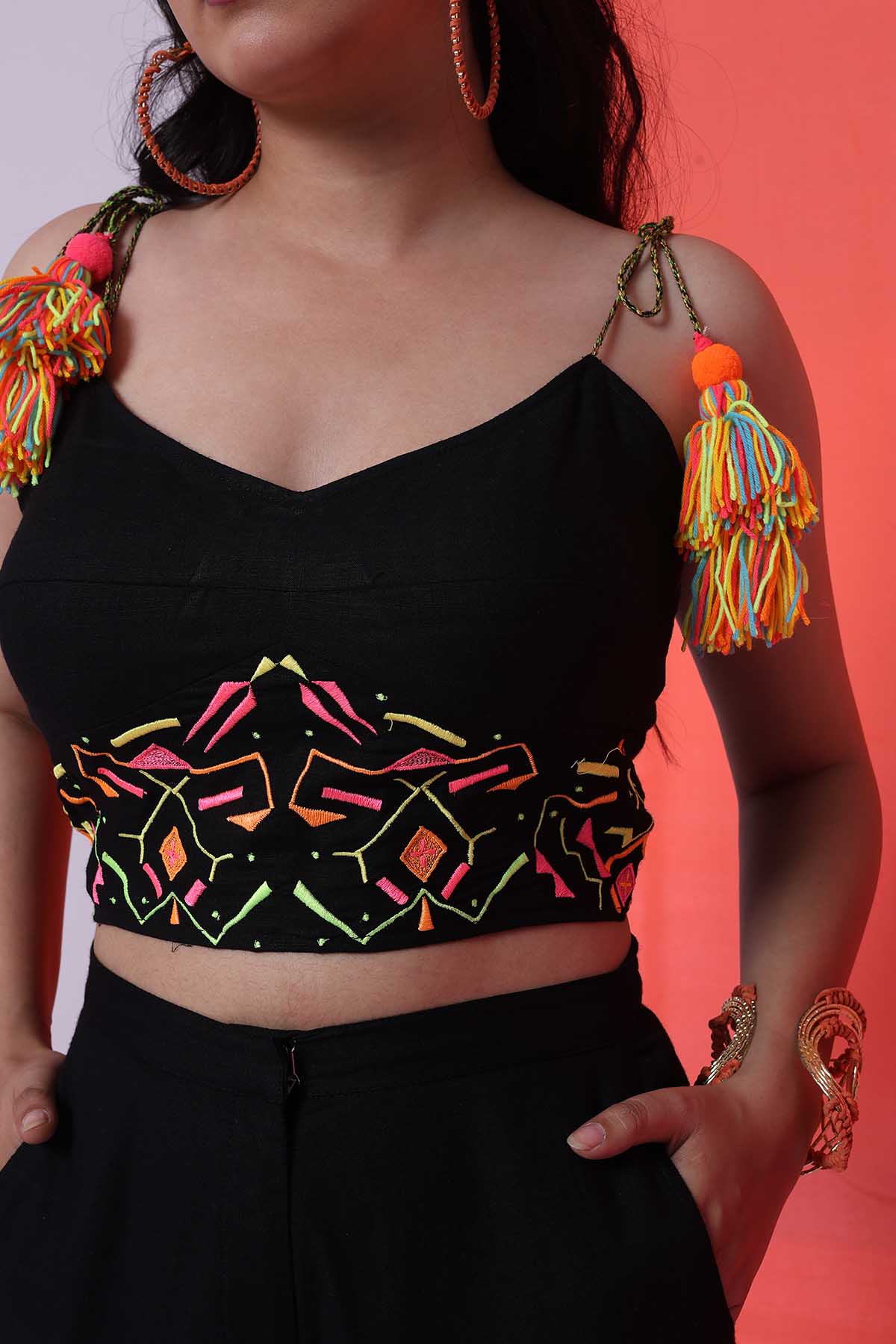 Black Sleeveless Top & Trousers