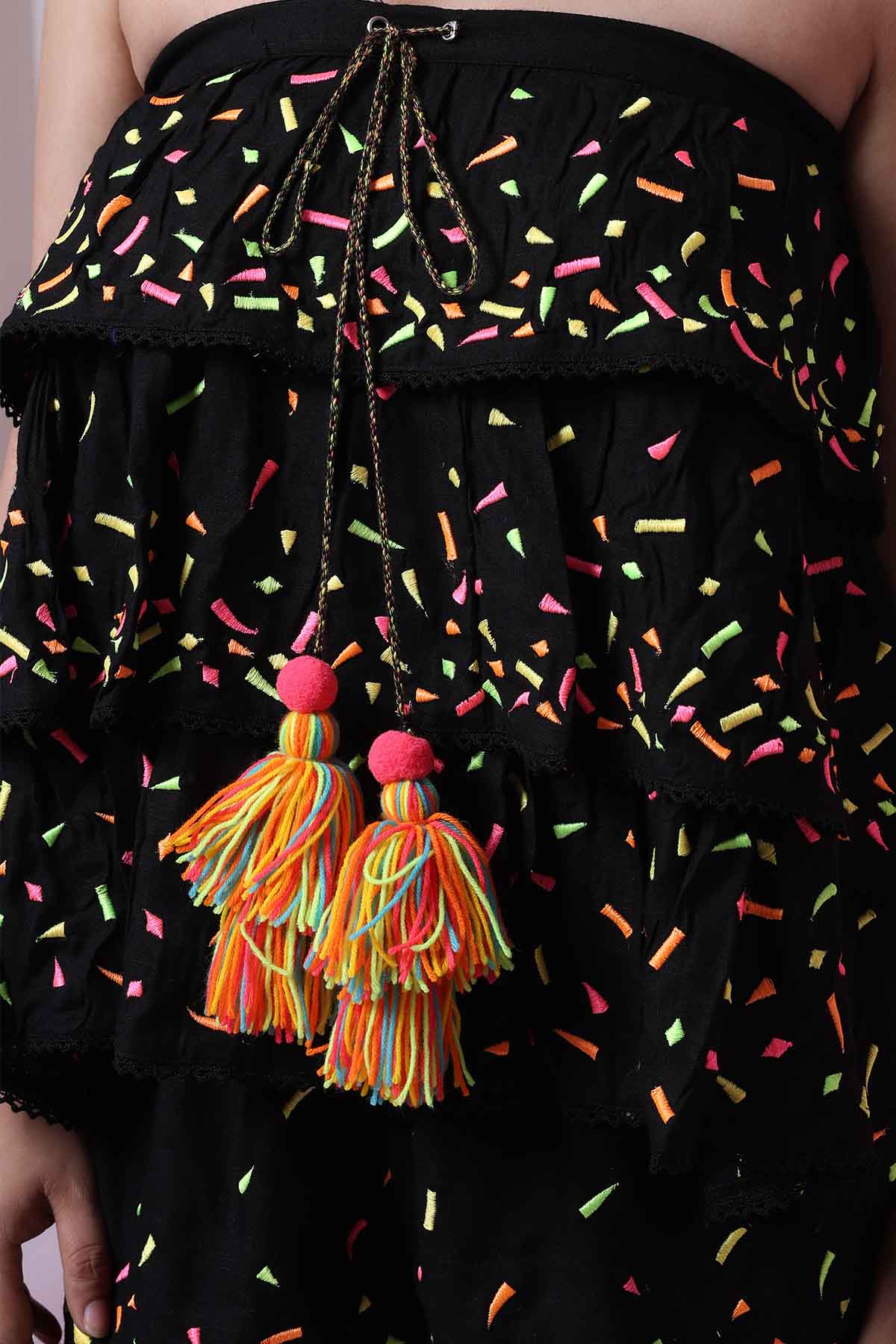 Black Strapless Top & Shorts