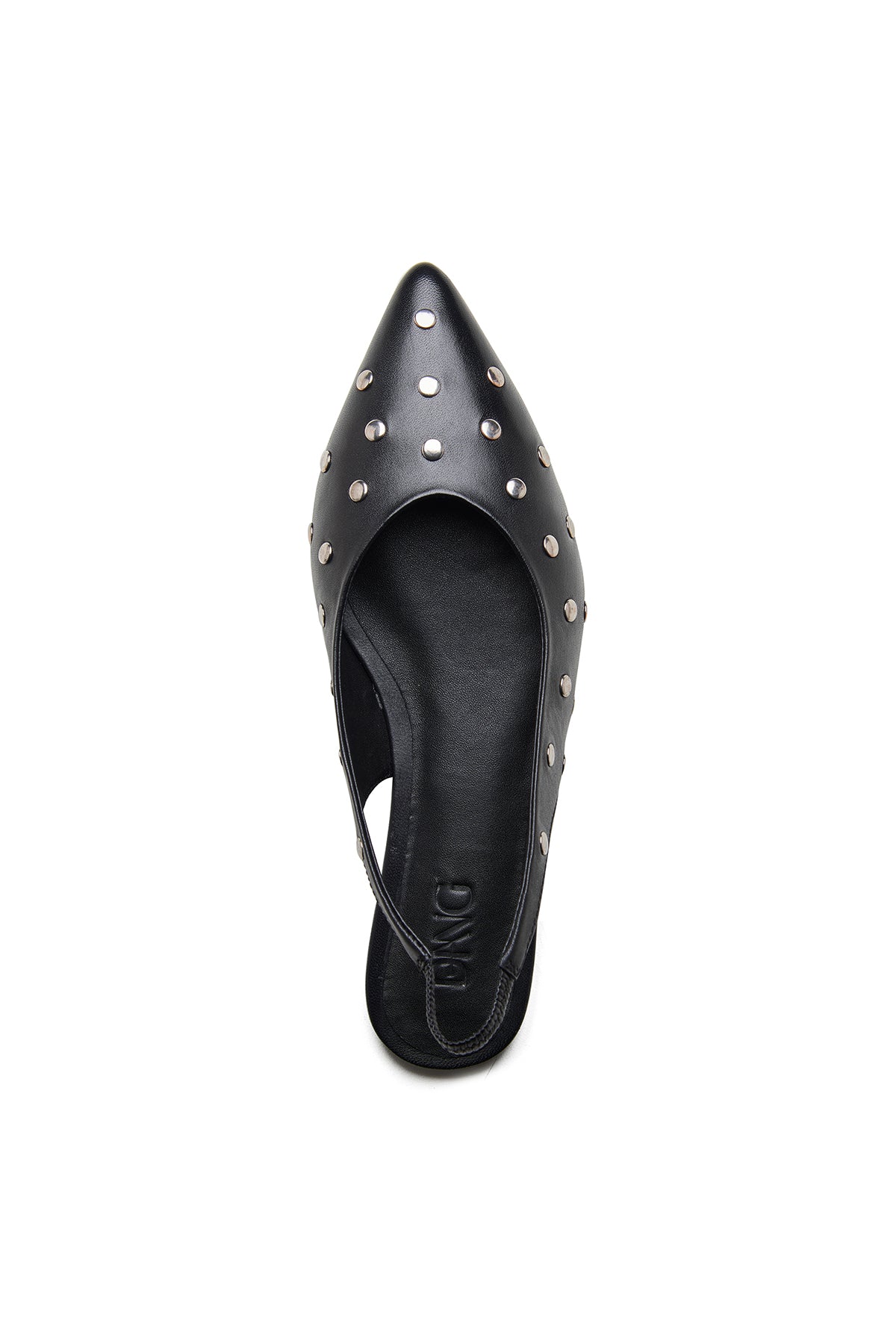 Black Studded Ballerina Flats