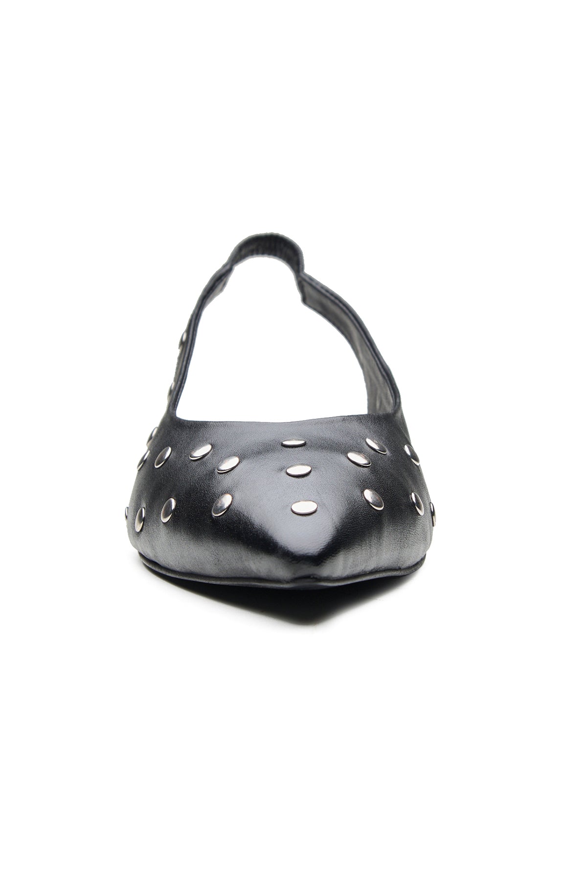 Black Studded Ballerina Flats