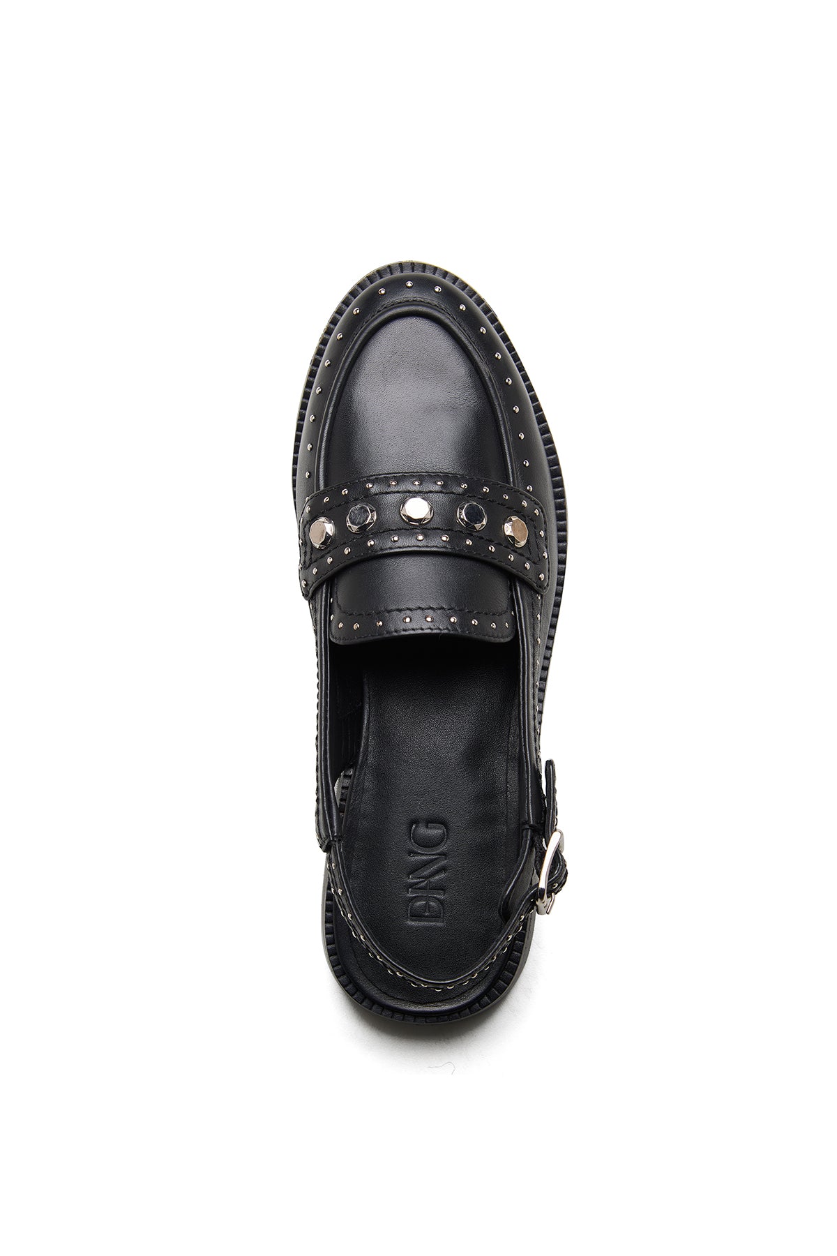 Black Studded Slingback Sandals