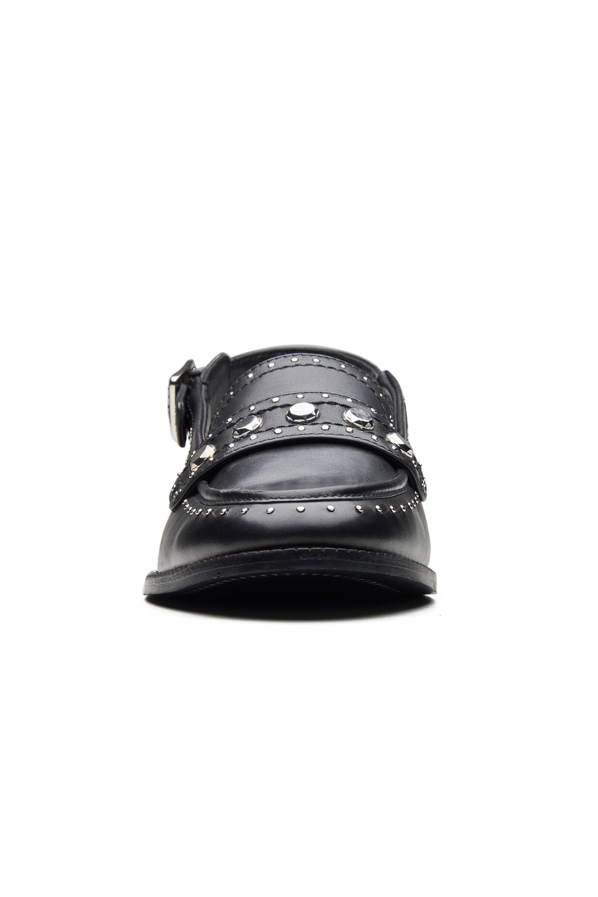 Black Studded Slingback Sandals