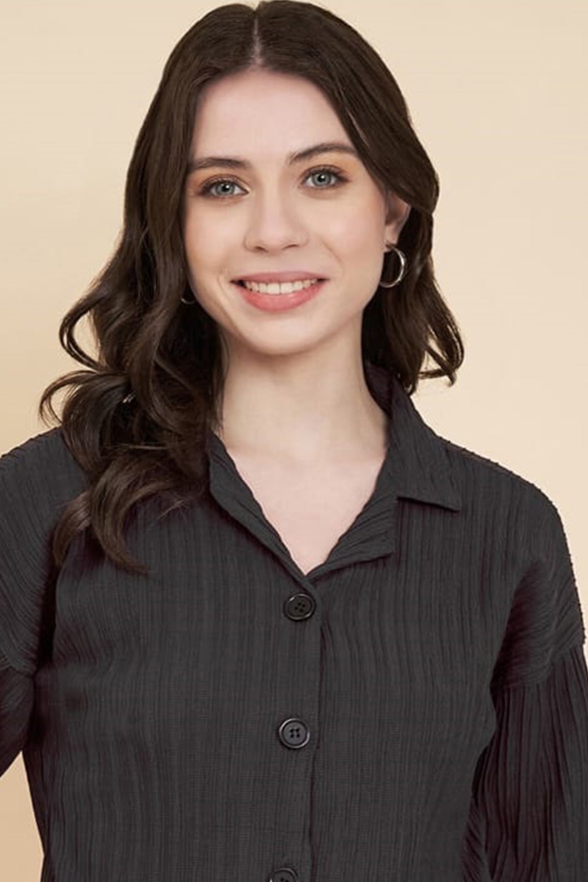 Buy Black Sugarcane Popcorn Shirt for women by Aastha Fashion online available at scrollnshops