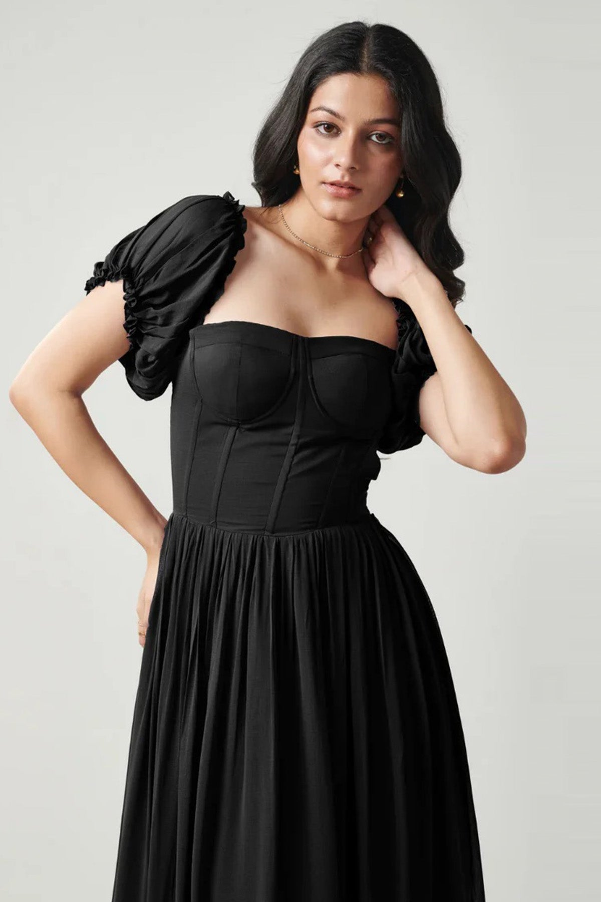 Black Sweetheart Neckline Dress