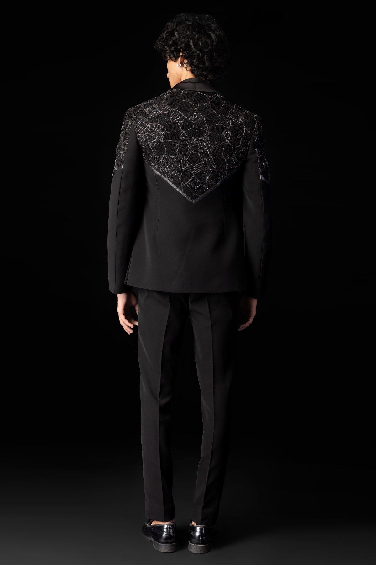 Black Tone Embroidered Tuxedo